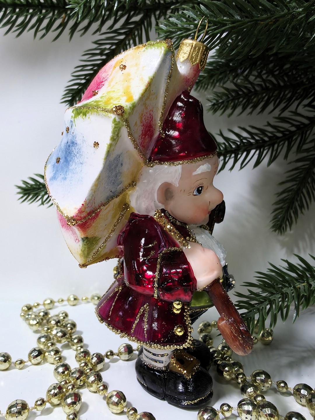 фото Стеклянная елочная игрушка Оле-Лукойе