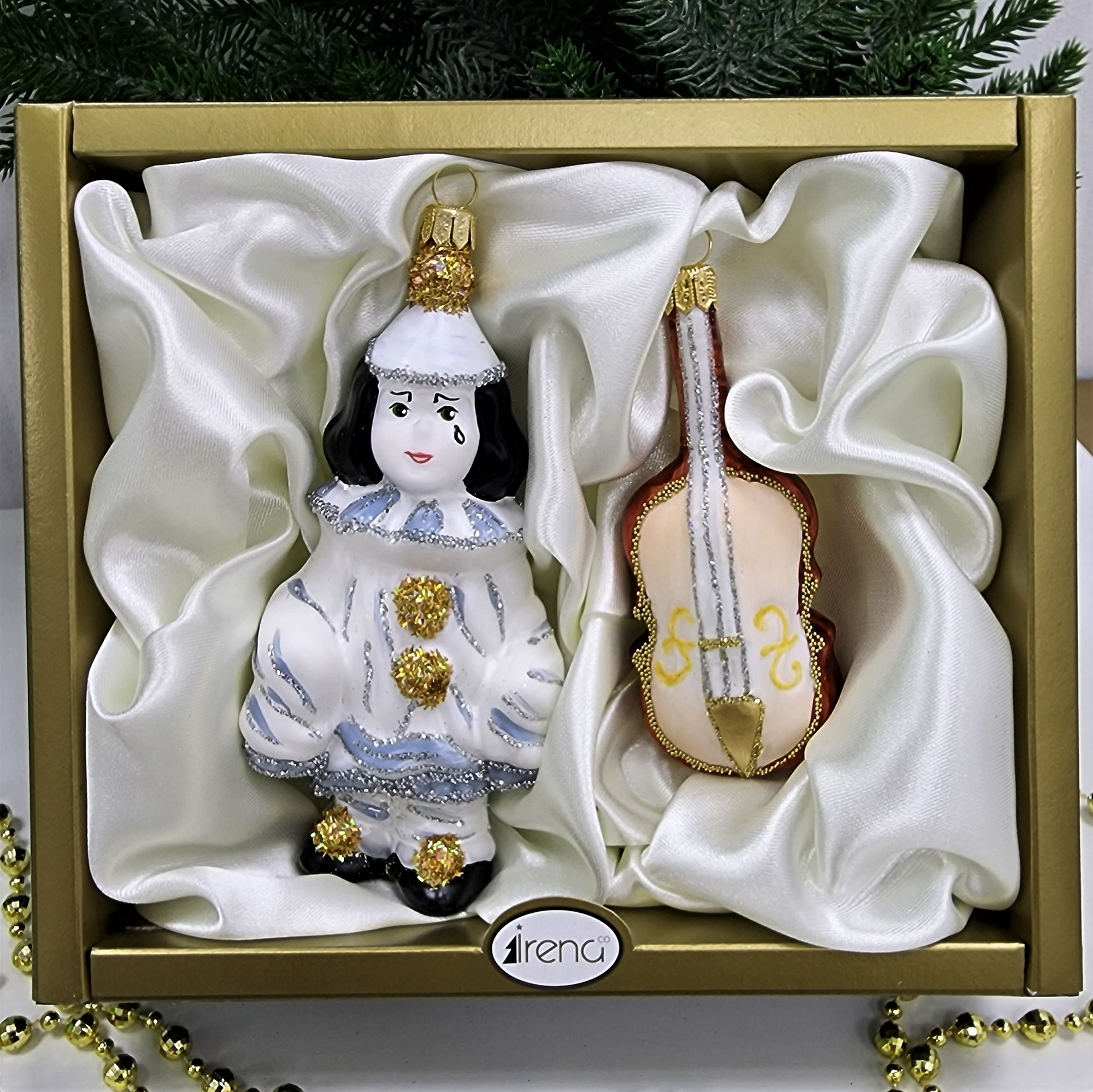фото Набор ёлочных игрушек Пьеро и скрипка