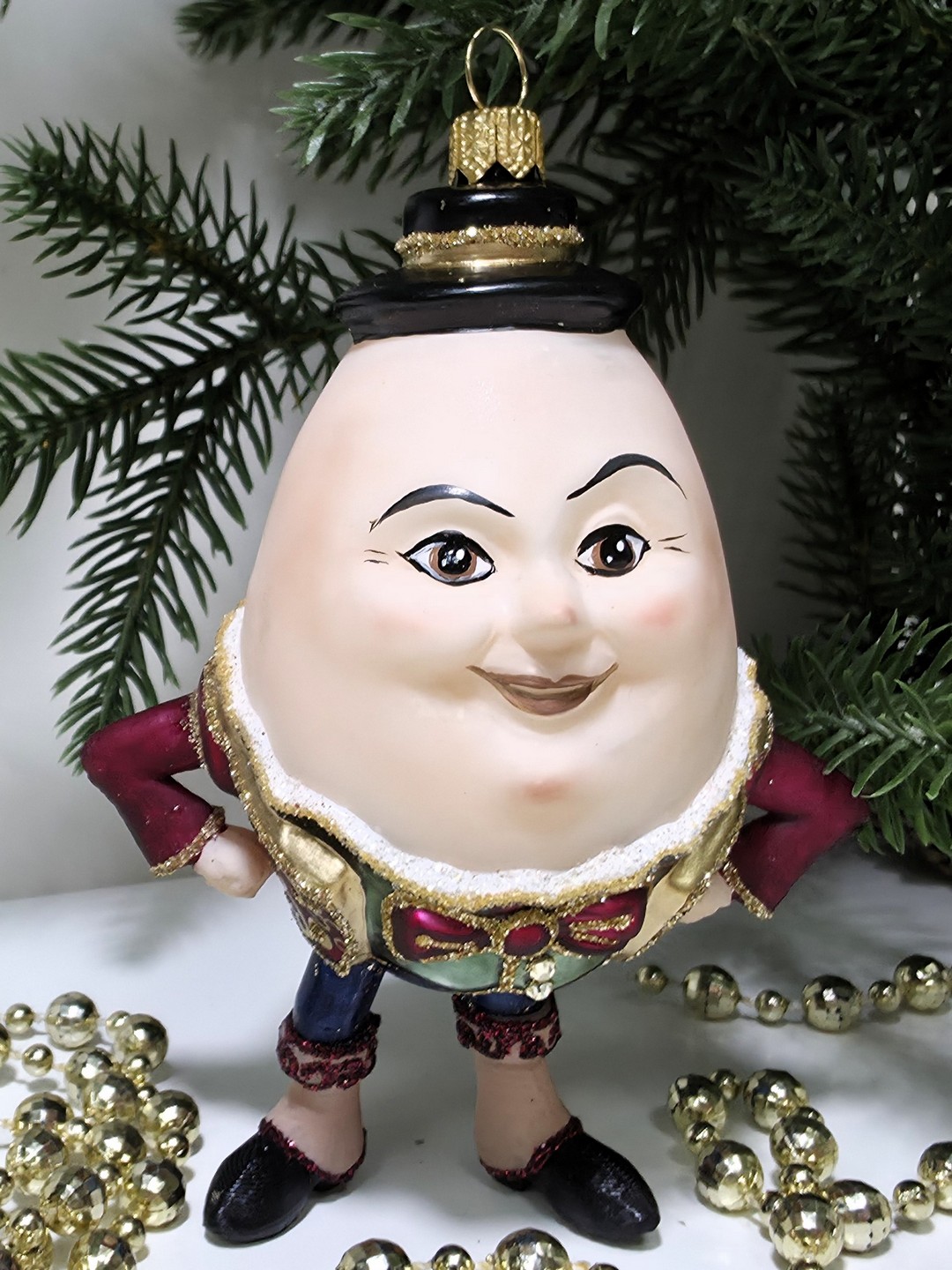 фото Стеклянная елочная игрушка Шалтай Болтай