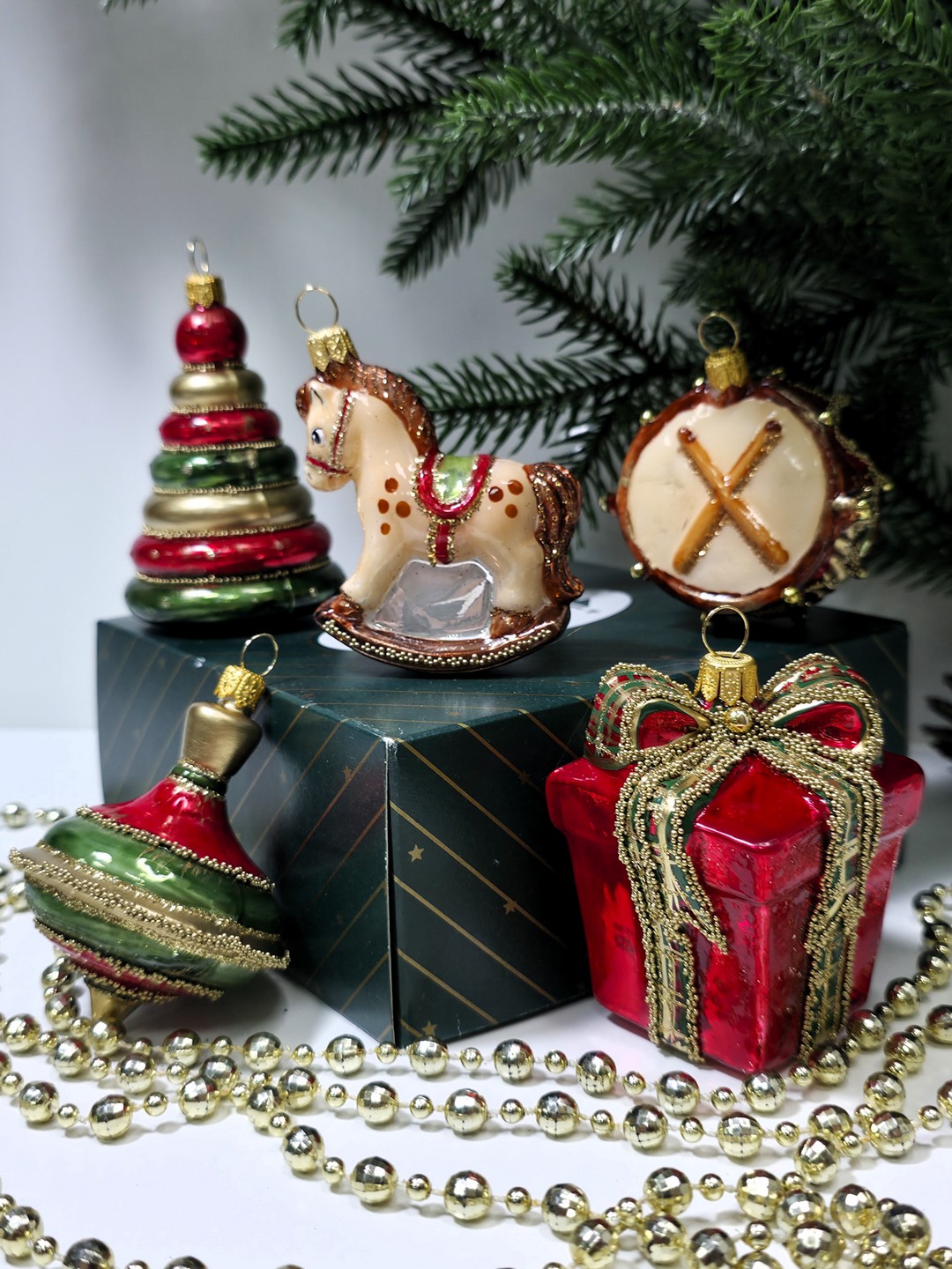 фото Набор елочных игрушек Детский с лошадкой