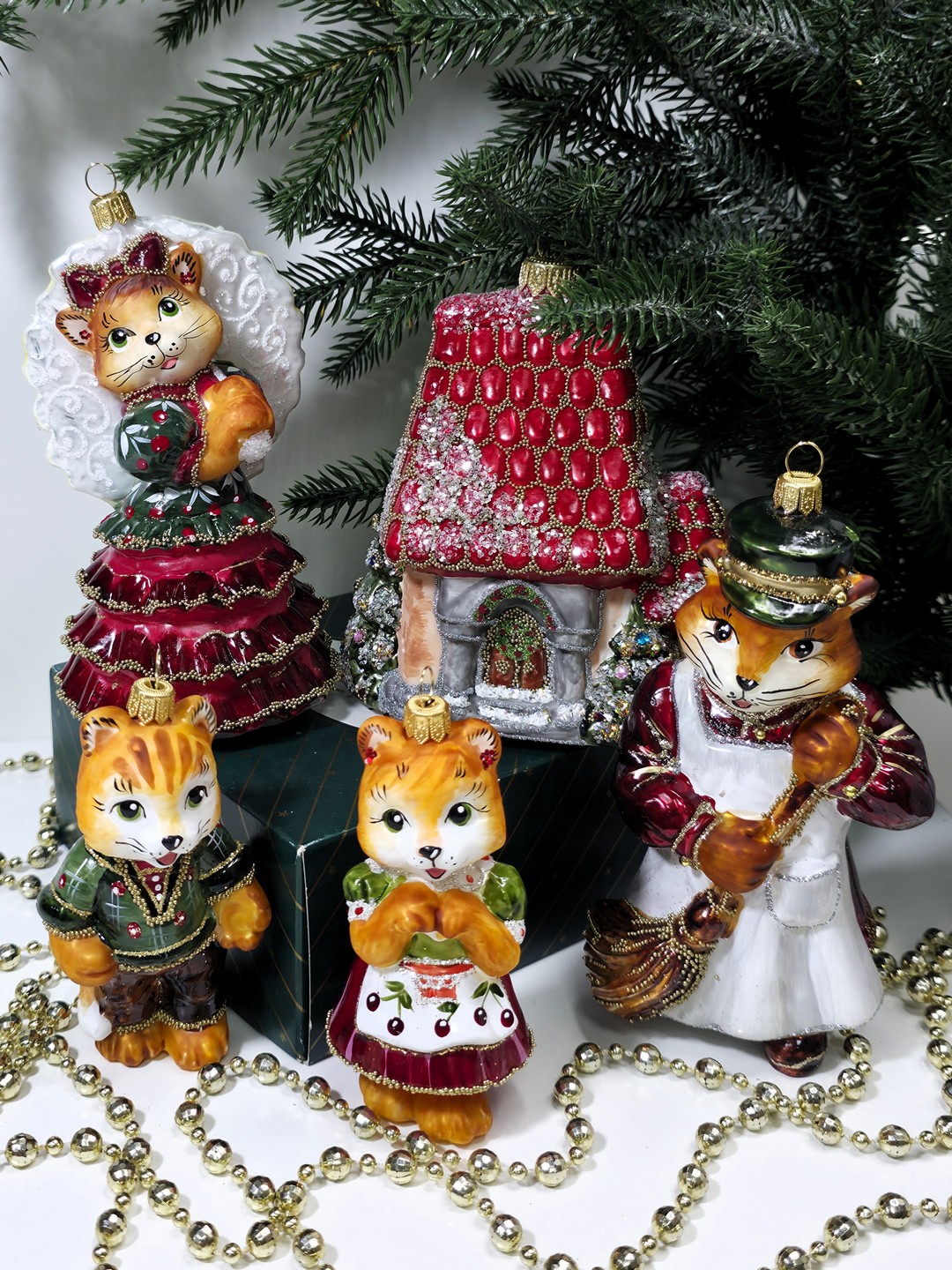 фото Набор ёлочных игрушек Кошкин дом