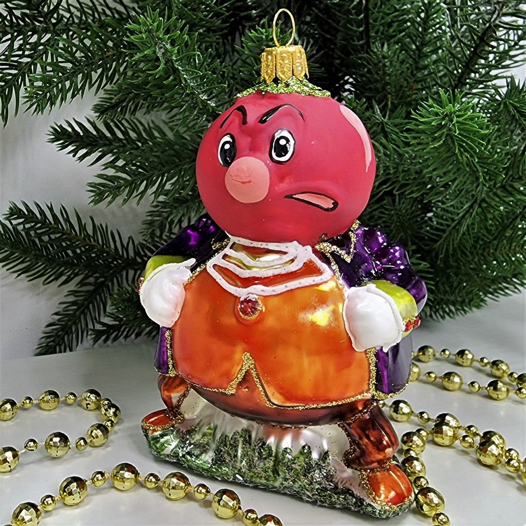 фото Стеклянная елочная игрушка Синьор Помидор