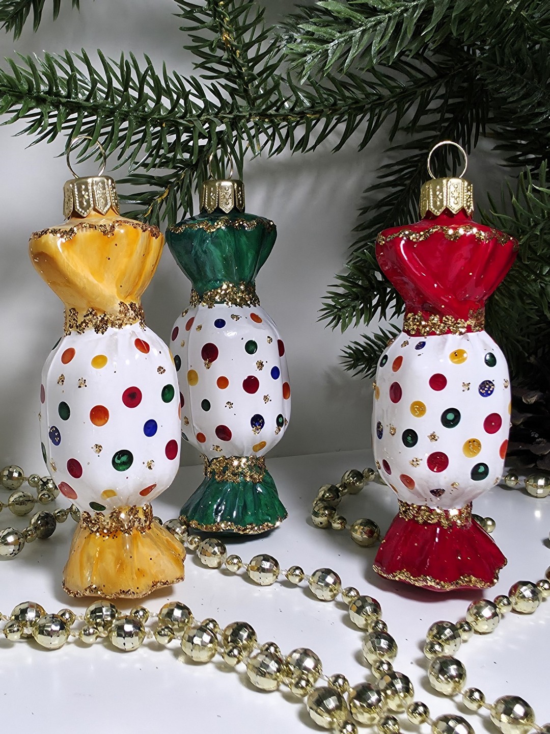 фото Набор ёлочных игрушек Три конфеты