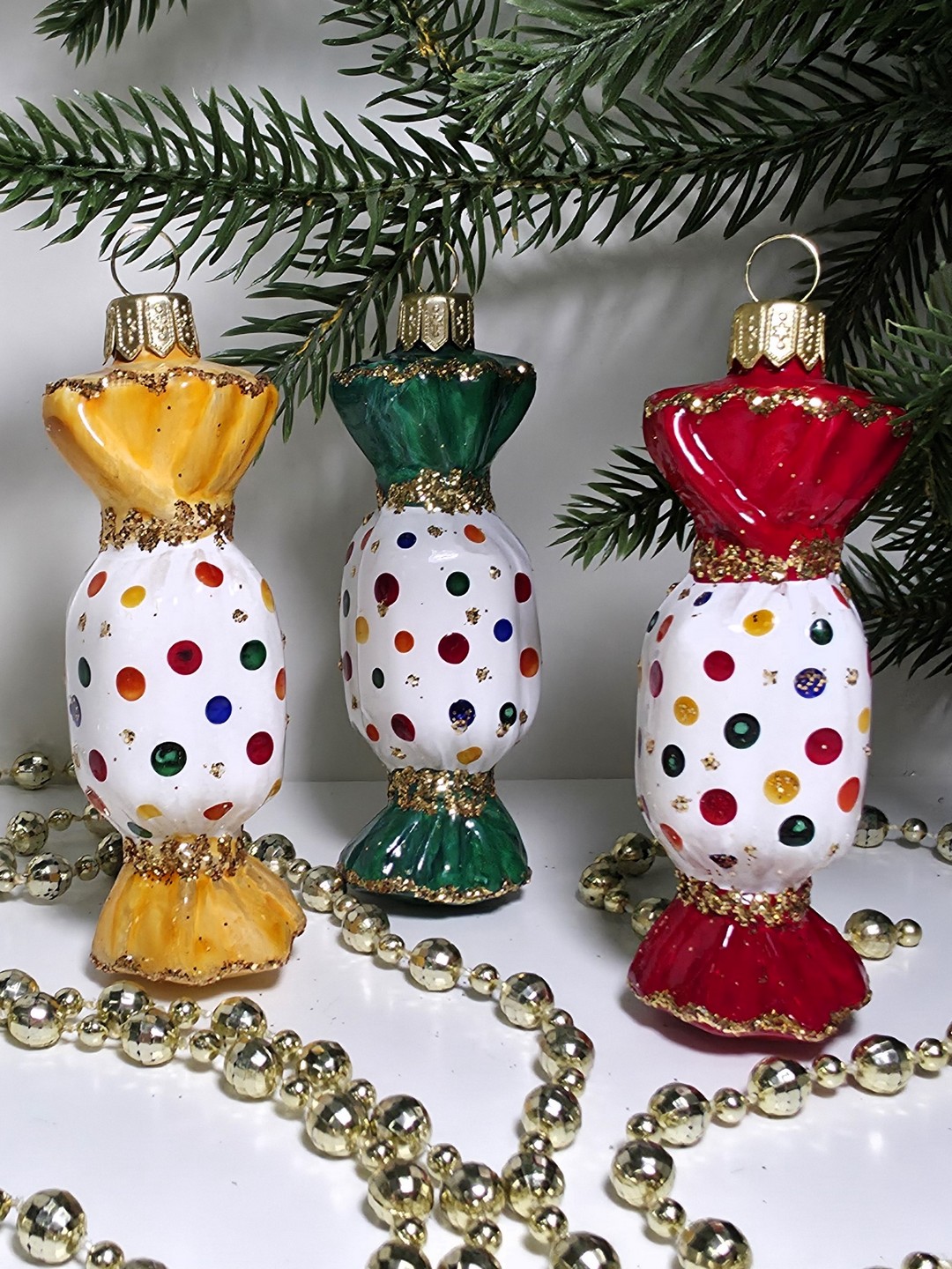 фото Набор ёлочных игрушек Три конфеты