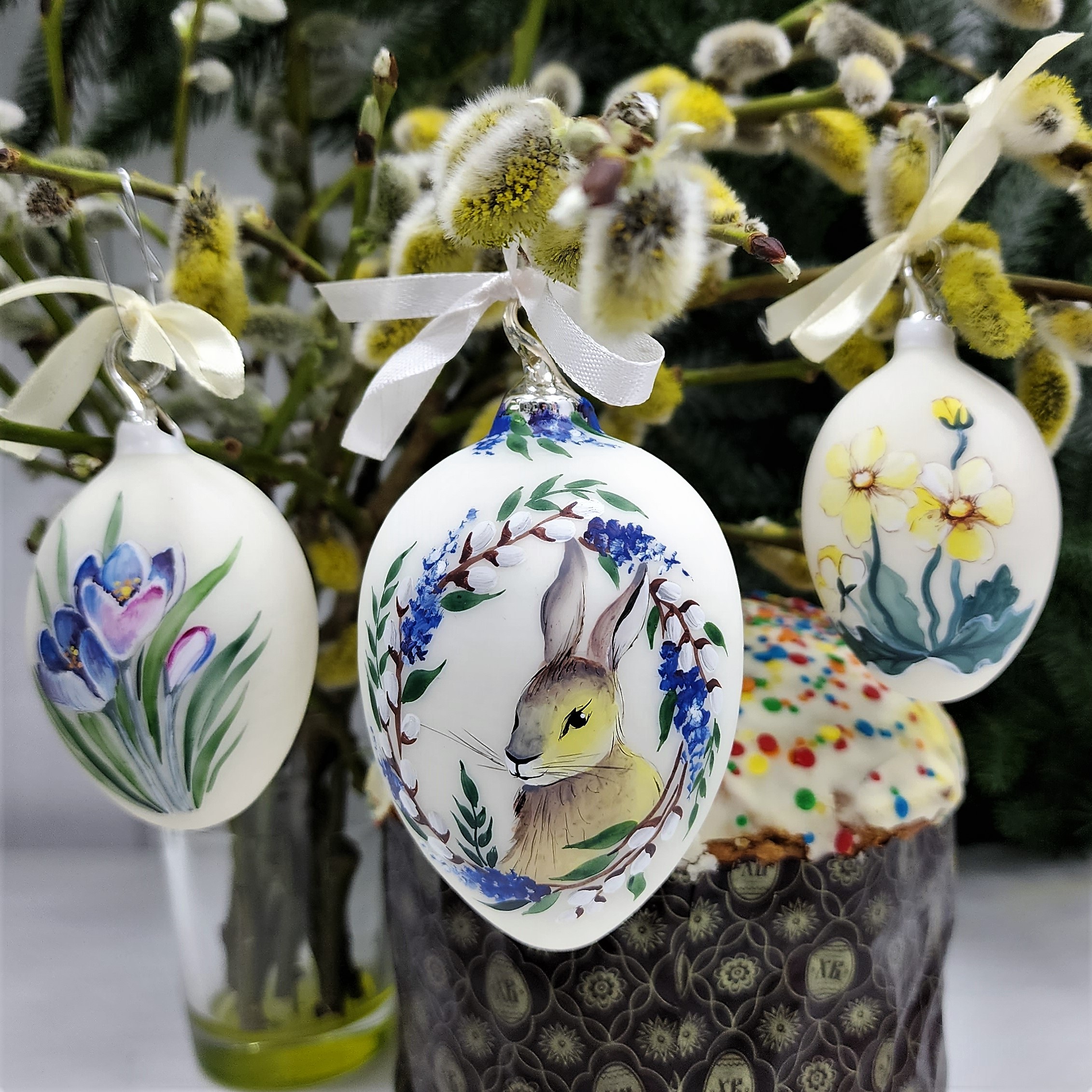 фото Набор ёлочных игрушек Пасхальные яйца декор №6