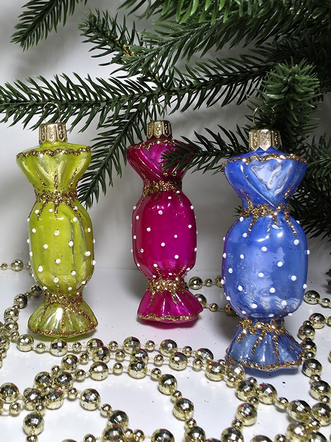 фото Набор ёлочных игрушек Три конфеты