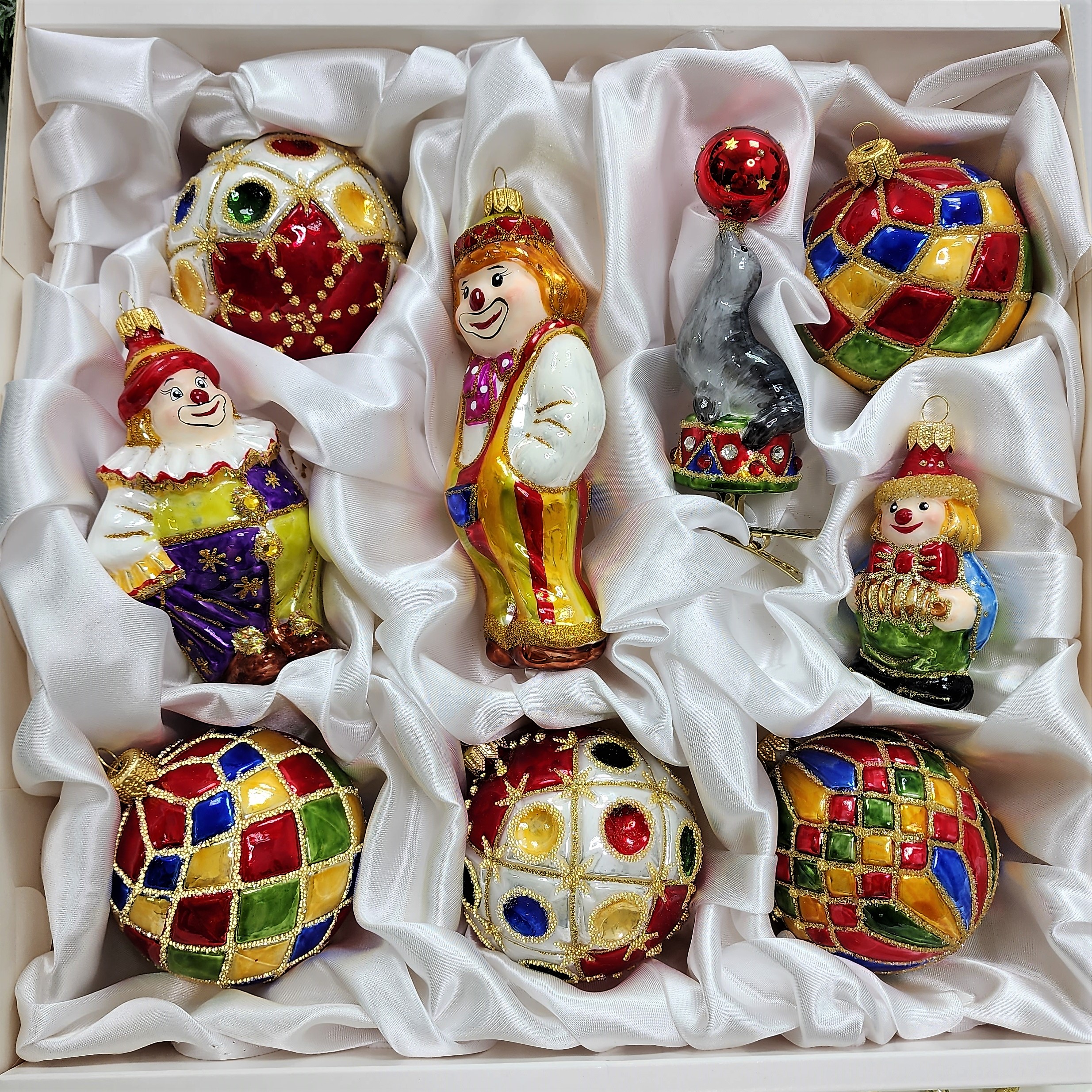 фото Набор ёлочных игрушек Бронза Клоуны с шарами