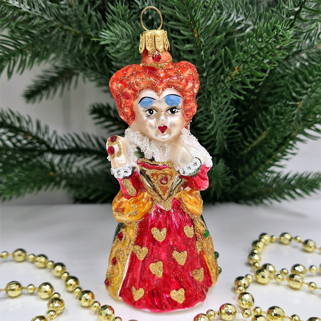 фото Стеклянная елочная игрушка Королева из Алисы
