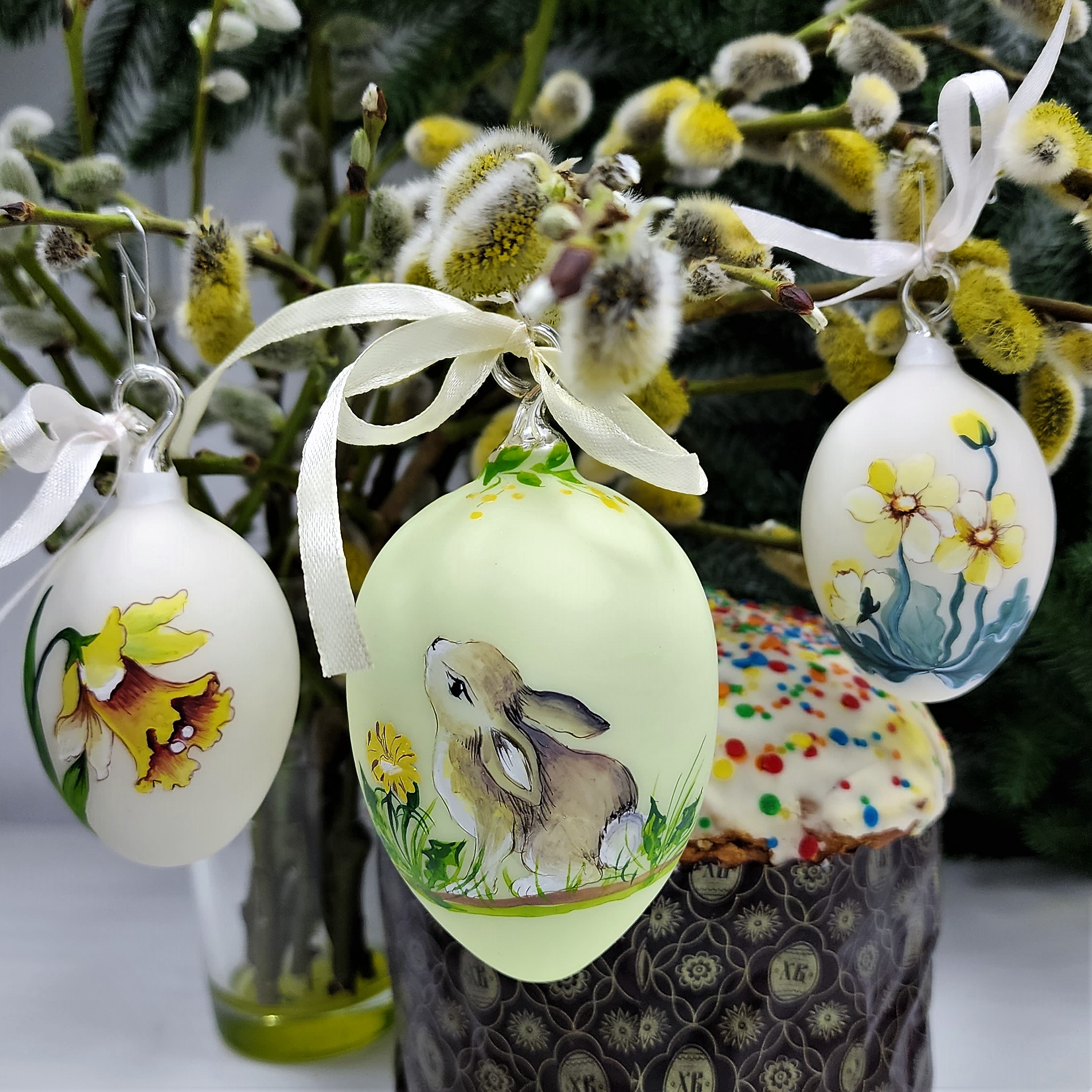 фото Набор ёлочных игрушек Пасхальные яйца декор №2