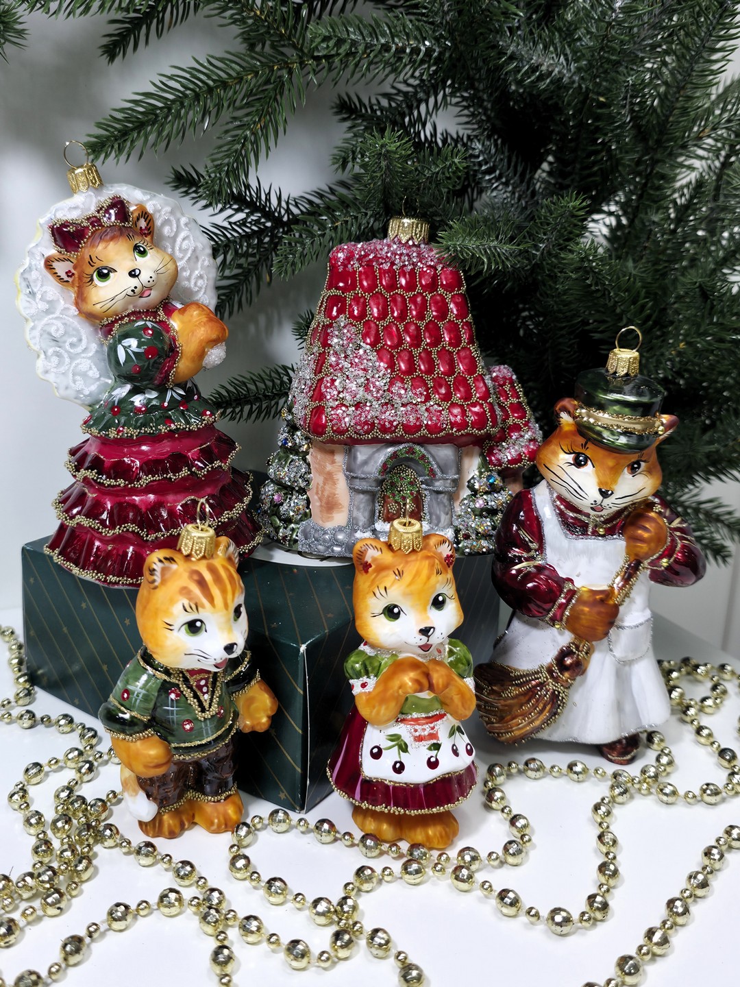фото Набор ёлочных игрушек Кошкин дом