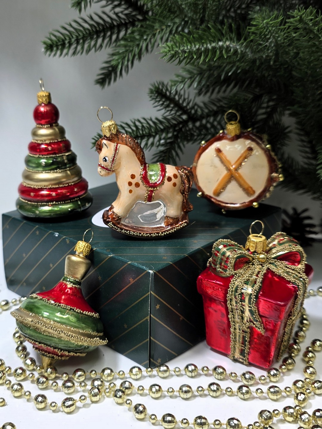 фото Набор елочных игрушек Детский с лошадкой