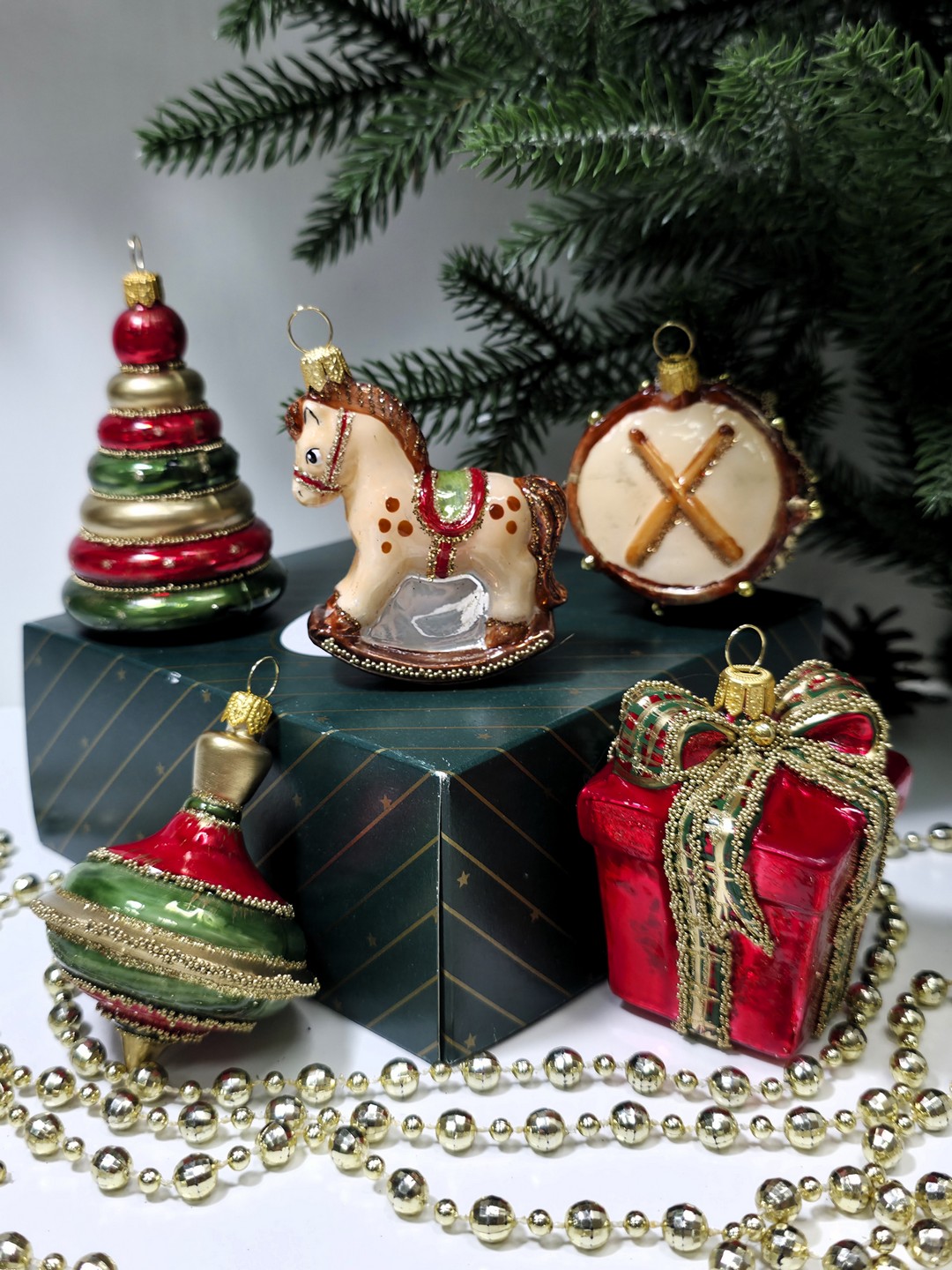 фото Набор елочных игрушек Детский с лошадкой