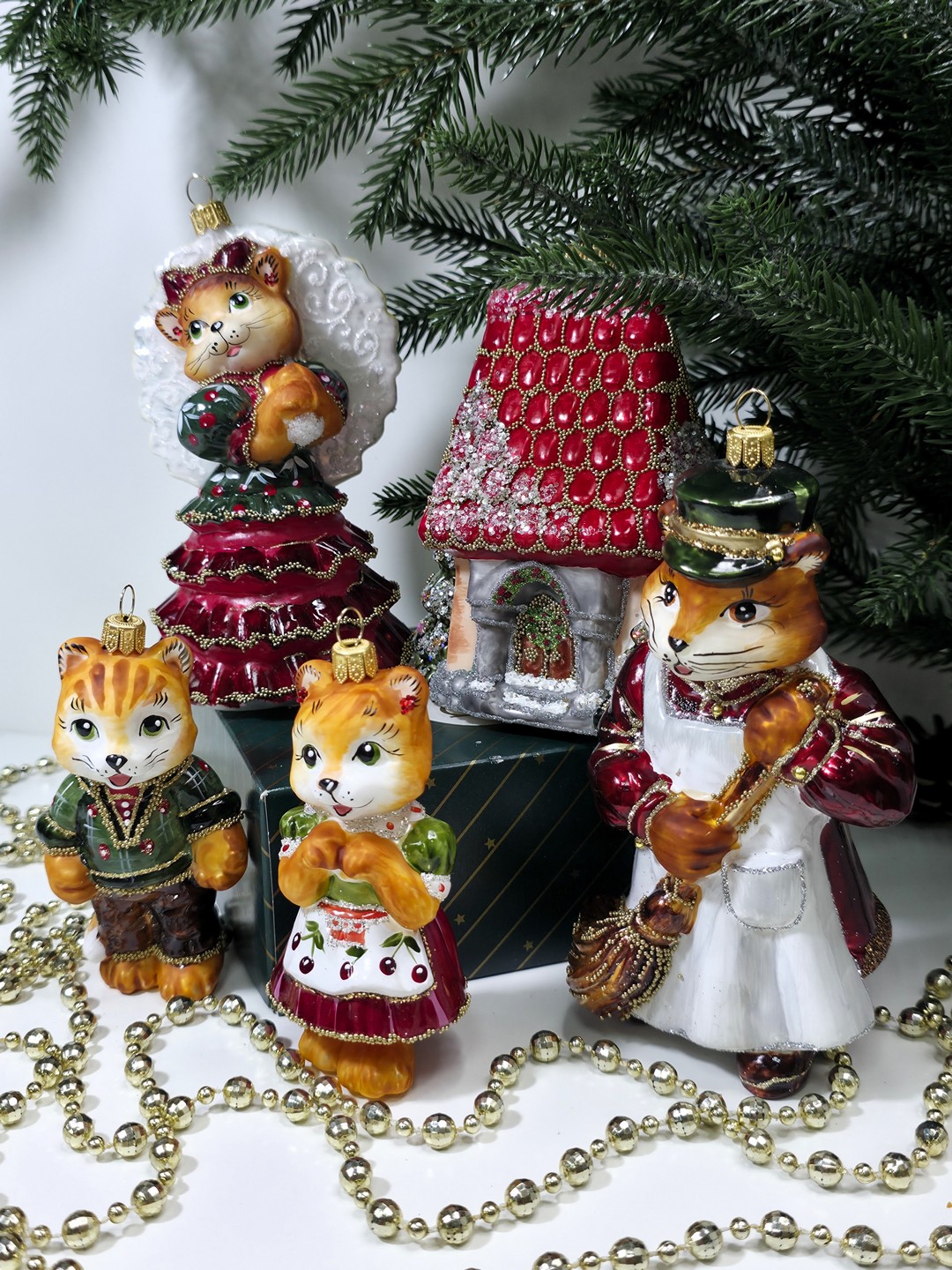 фото Набор ёлочных игрушек Кошкин дом