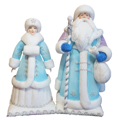 фото Набор Дед Мороз и Снегурочка из ваты №50