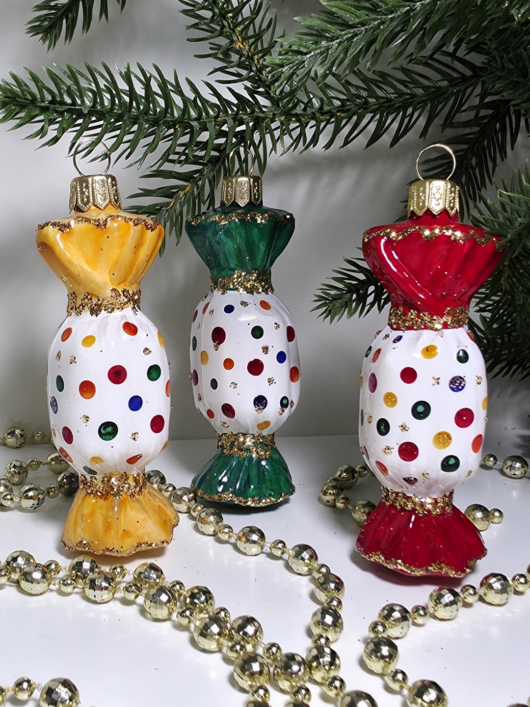 фото Набор ёлочных игрушек Три конфеты