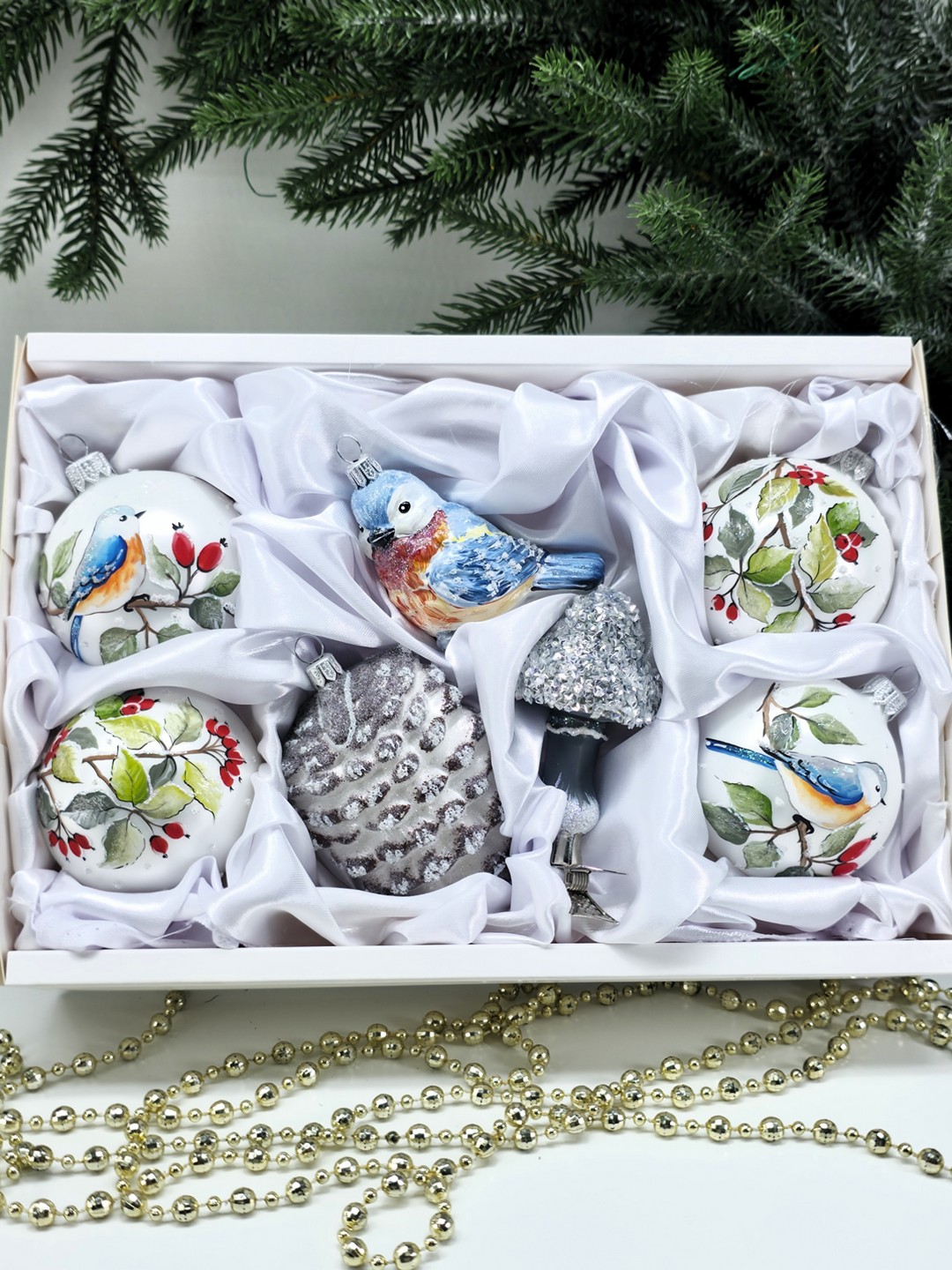 фото Набор ёлочных игрушек Шиповник