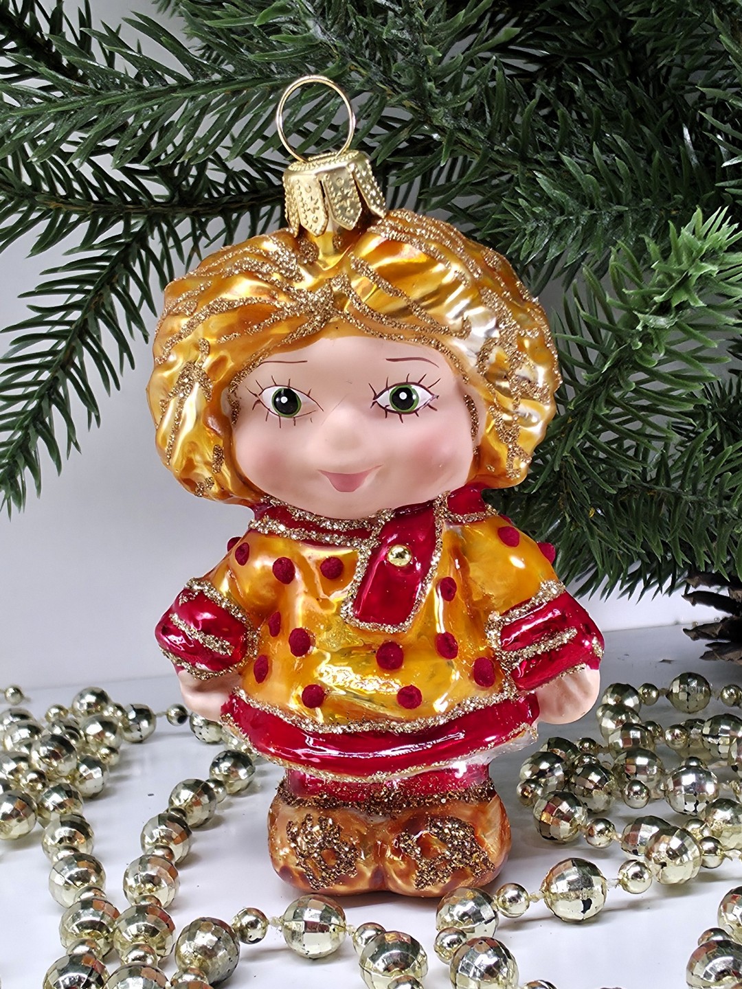 фото Irena-Co Ёлочная игрушка Домовенок Кузя оранж