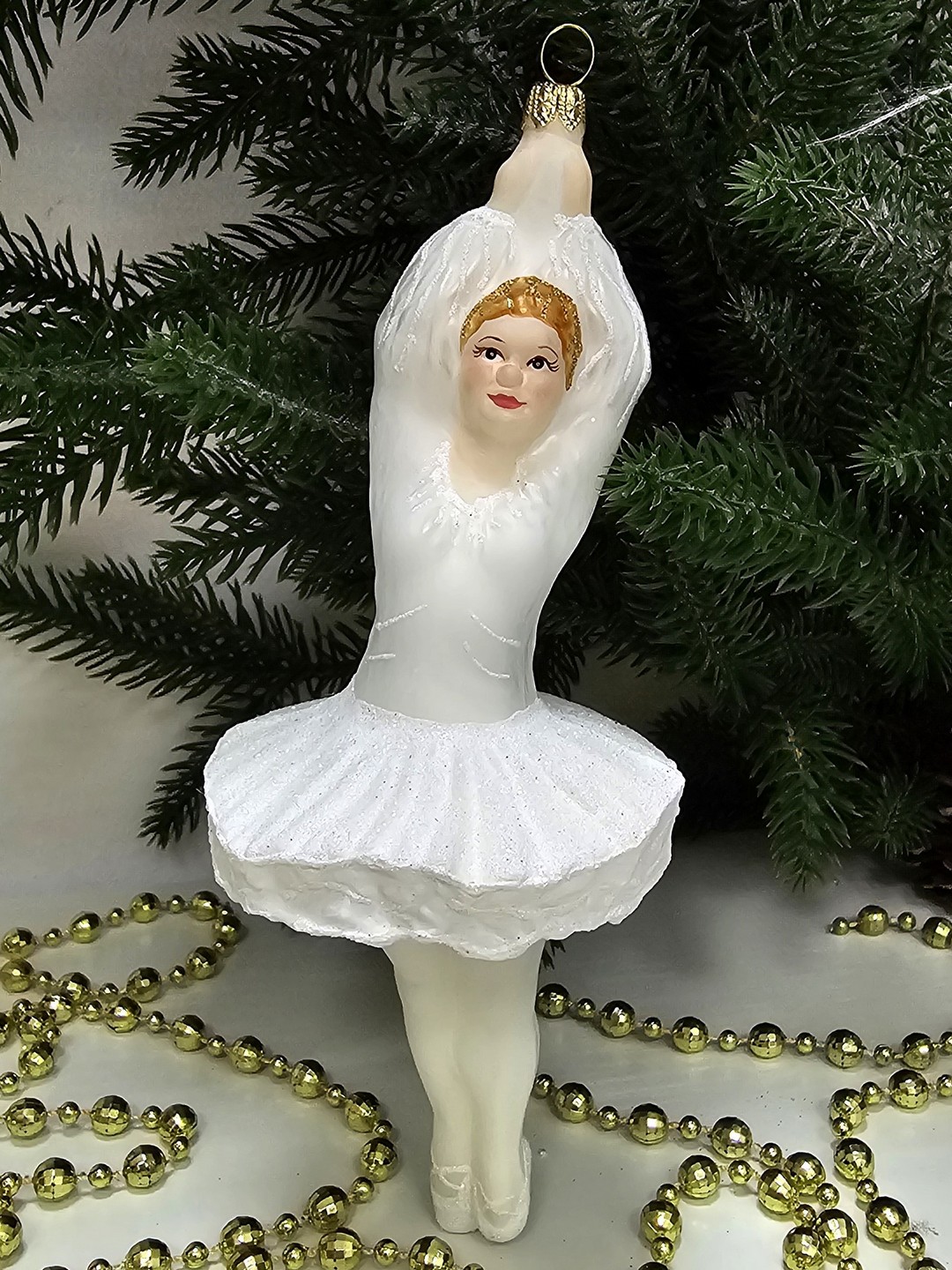 фото Стеклянная елочная игрушка Балерина