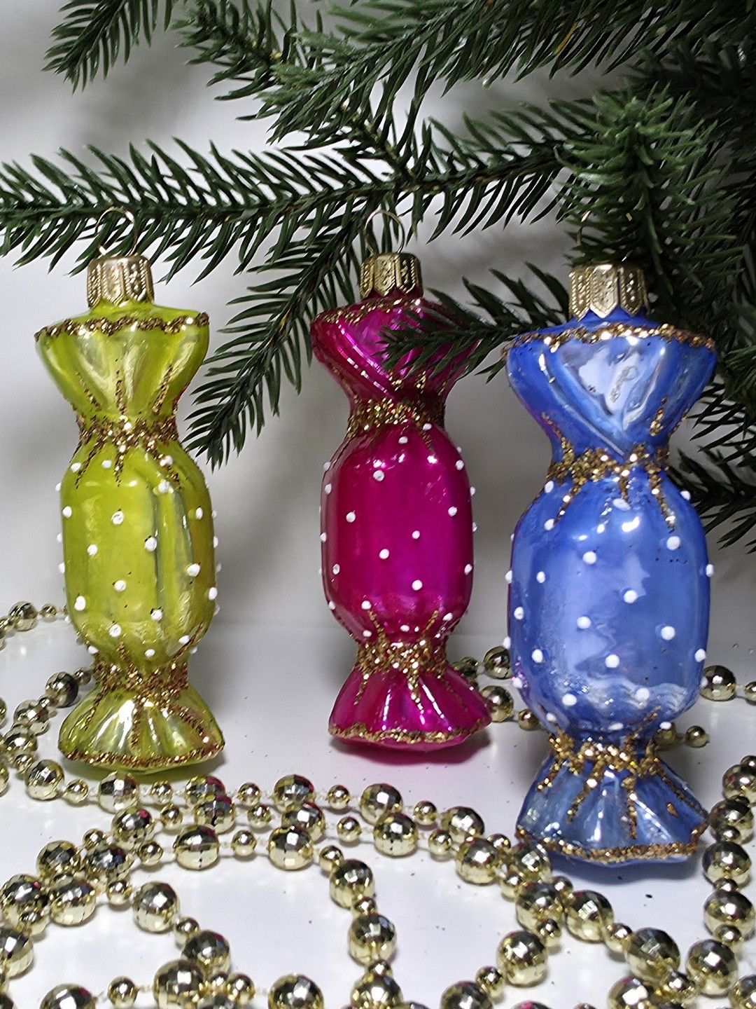 фото Набор ёлочных игрушек Три конфеты