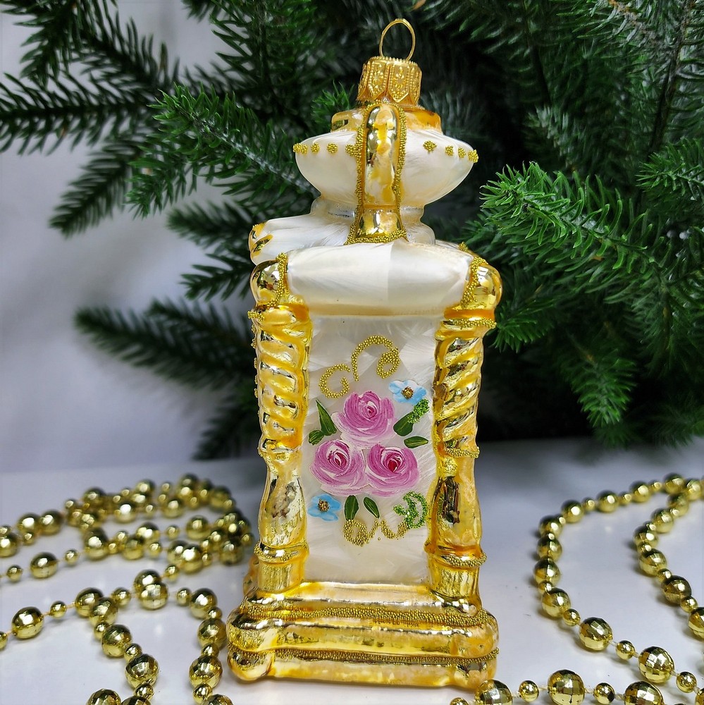 фото Стеклянная елочная игрушка Часы напольные Версаль