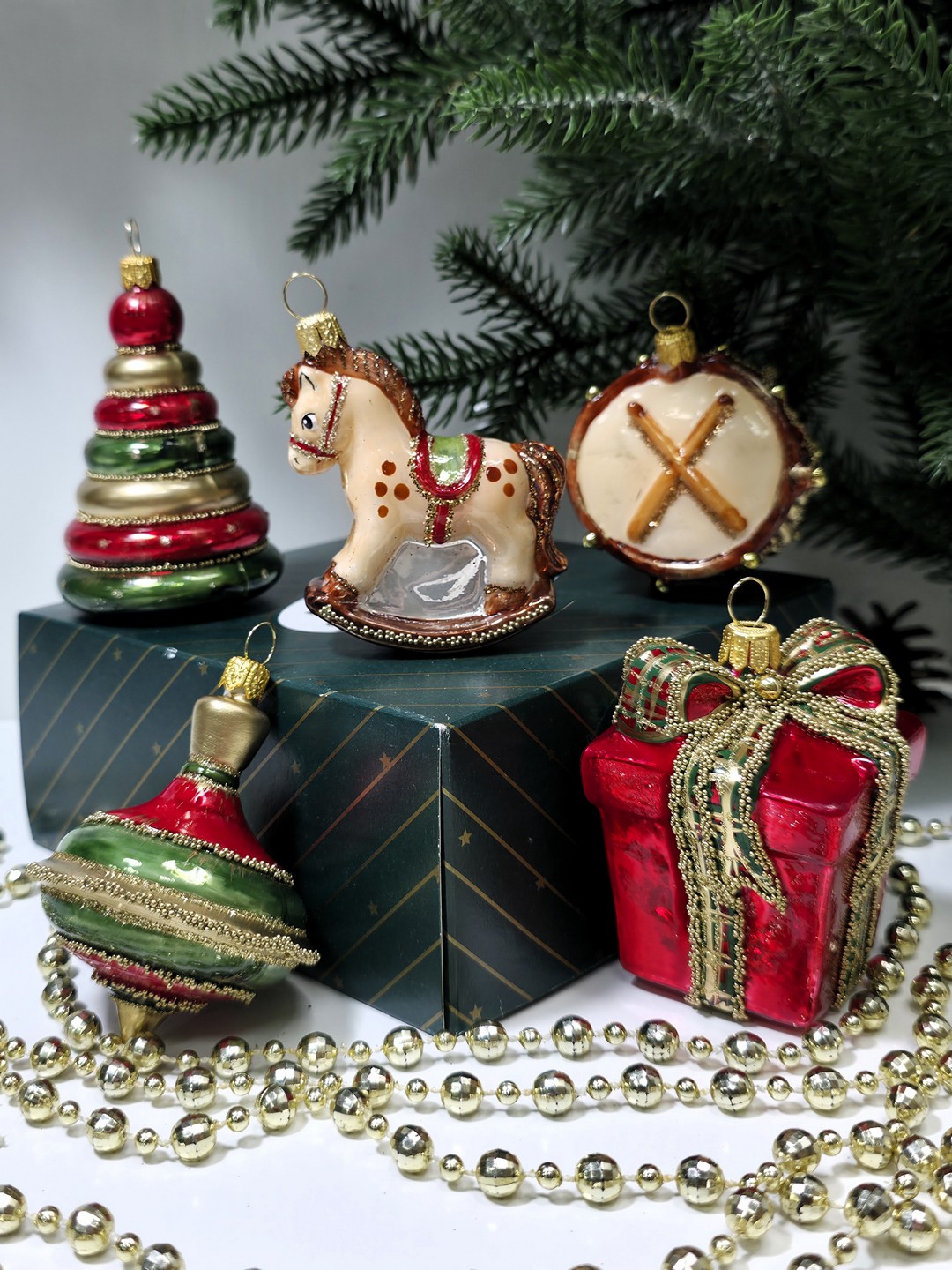 фото Набор елочных игрушек Детский с лошадкой