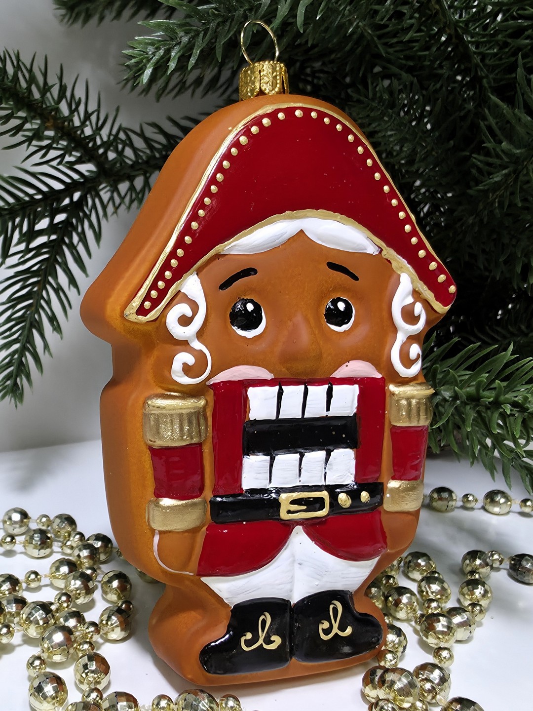 фото Стеклянная елочная игрушка Пряник