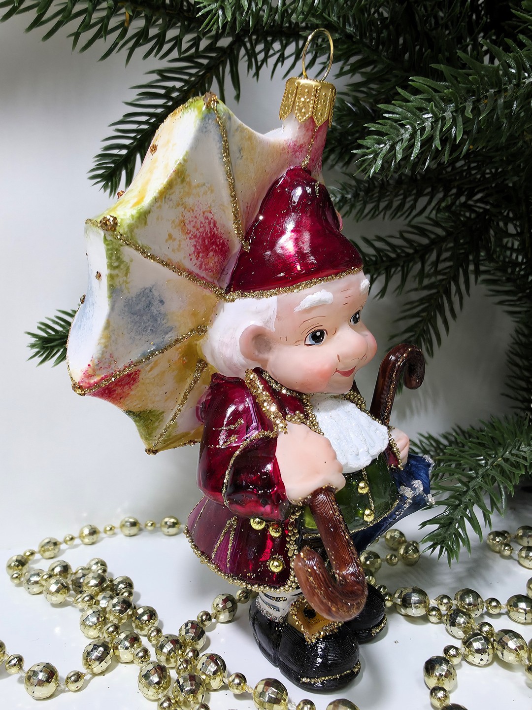 фото Стеклянная елочная игрушка Оле-Лукойе