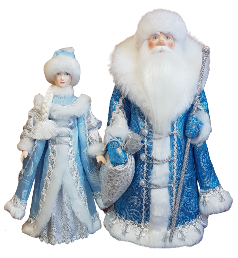 фото Набор Дед Мороз и Снегурочка из ткани №13
