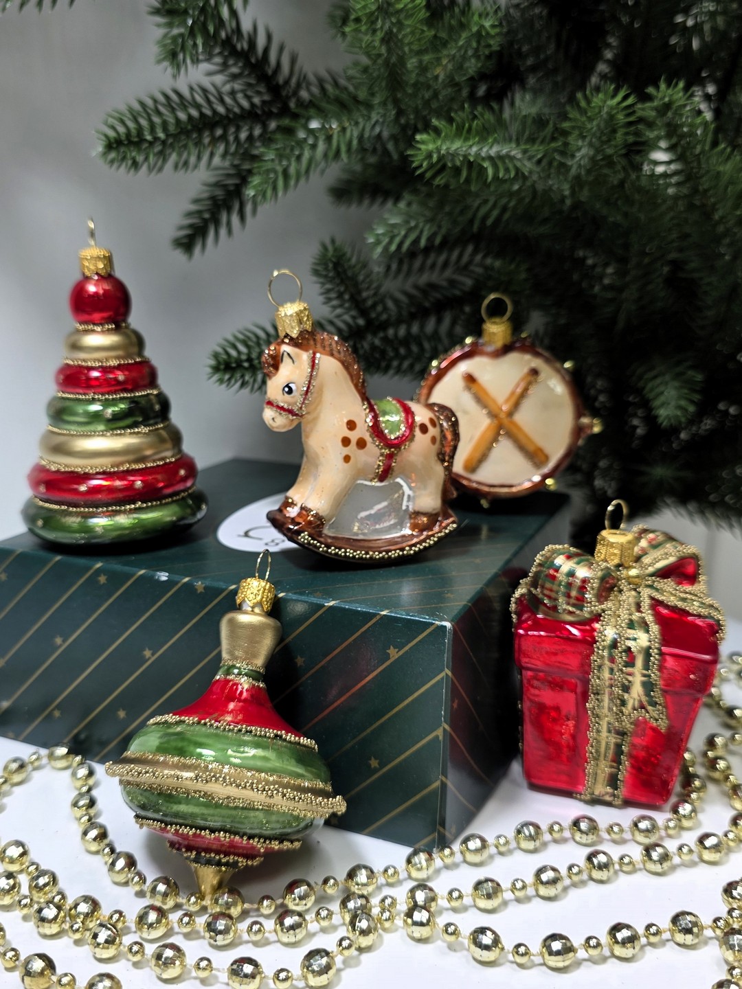 фото Набор елочных игрушек Детский с лошадкой