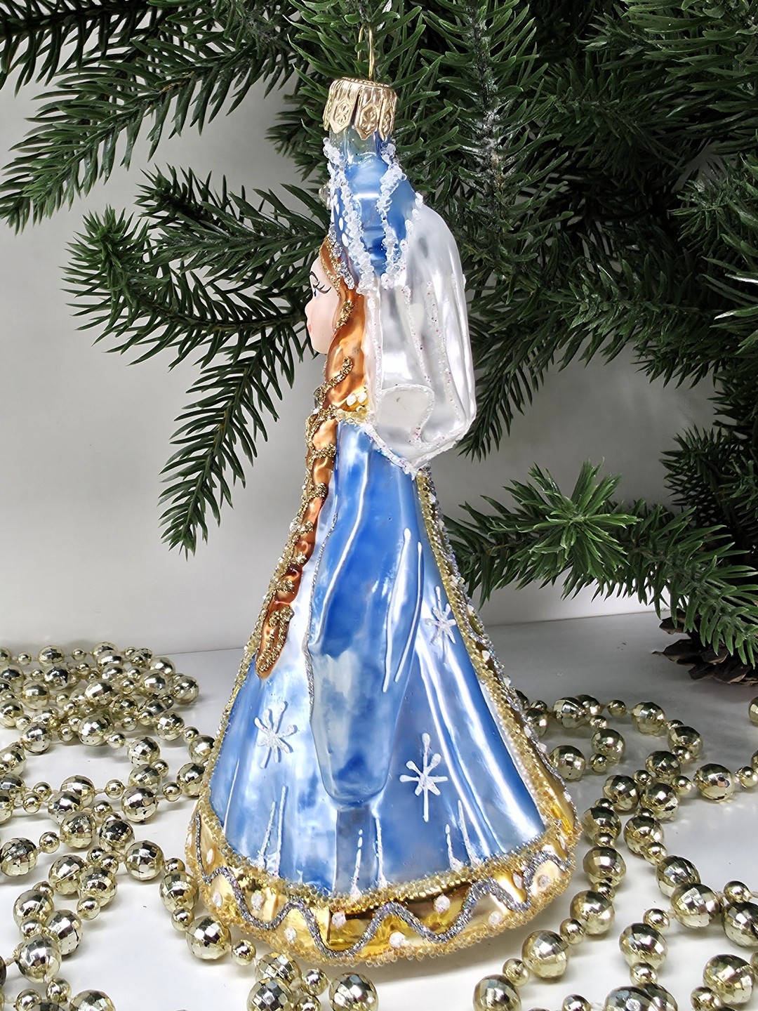 фото Стеклянная елочная игрушка Царевна