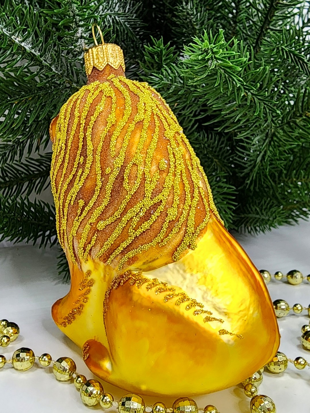 фото Стеклянная елочная игрушка Лев