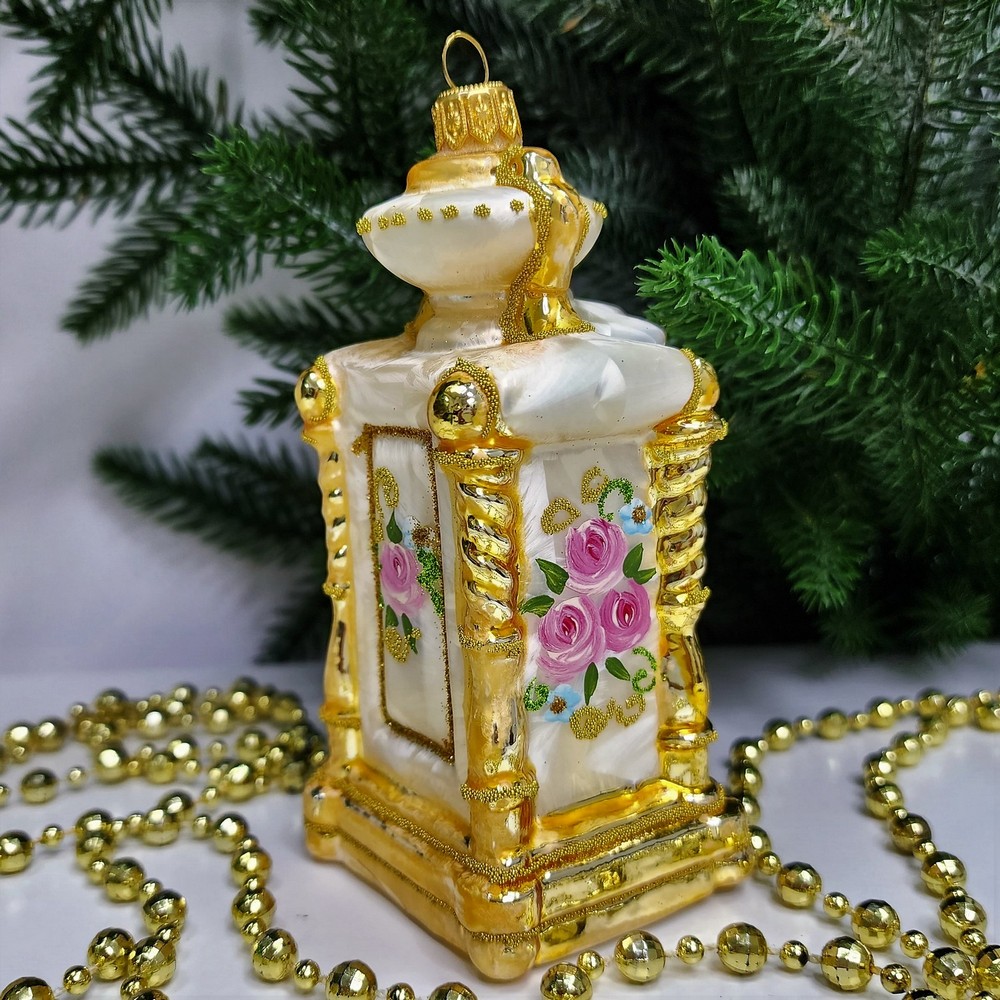фото Стеклянная елочная игрушка Часы напольные Версаль