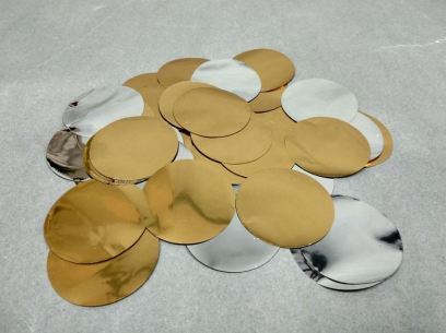 фото Конфетти круг золото-серебро 1 кг