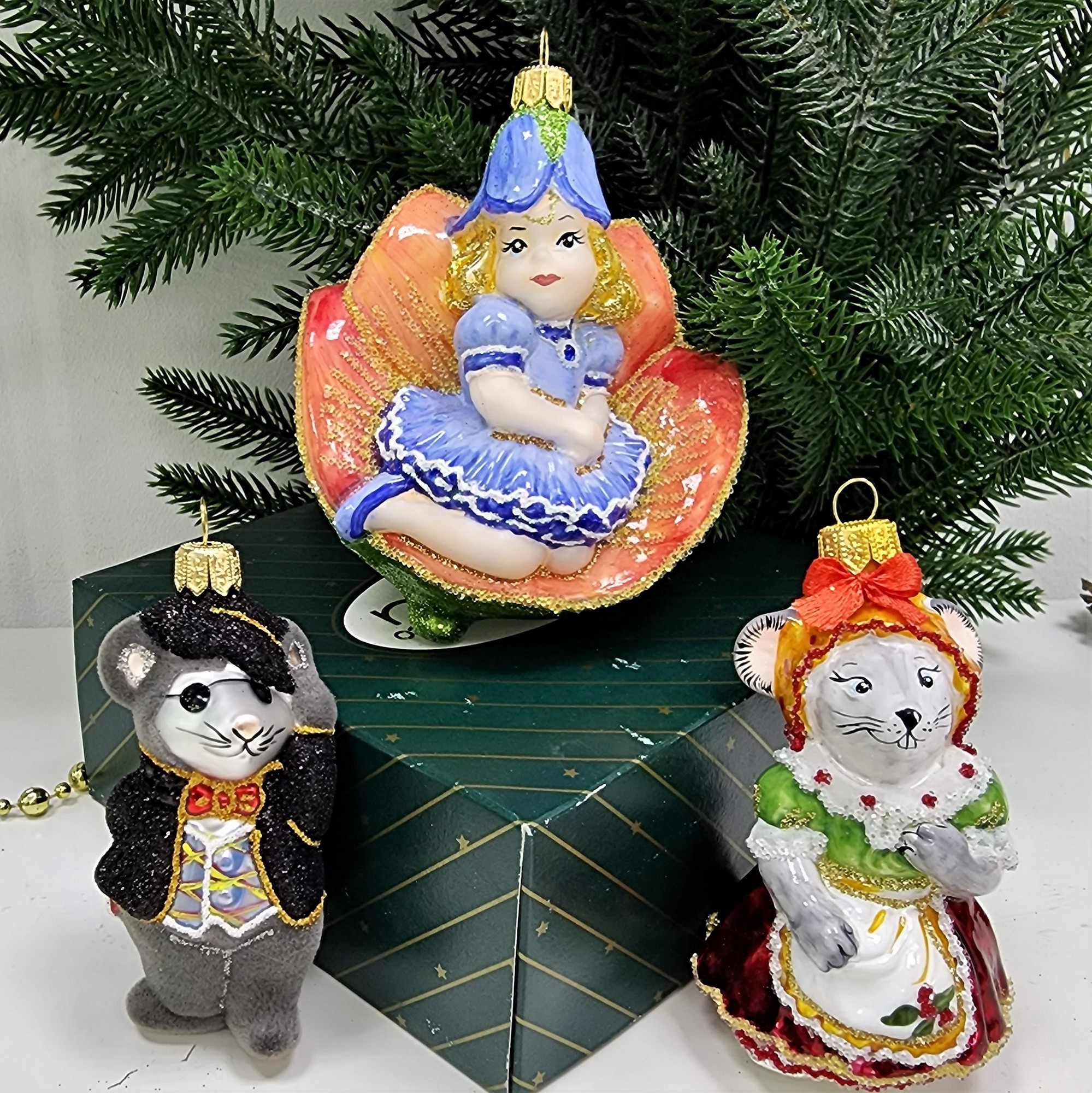 фото Набор ёлочных игрушек Дюймовочка, мышка хозяйка и крот