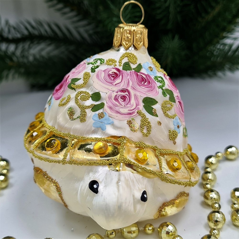 фото Стеклянная елочная игрушка Черепаха Версаль
