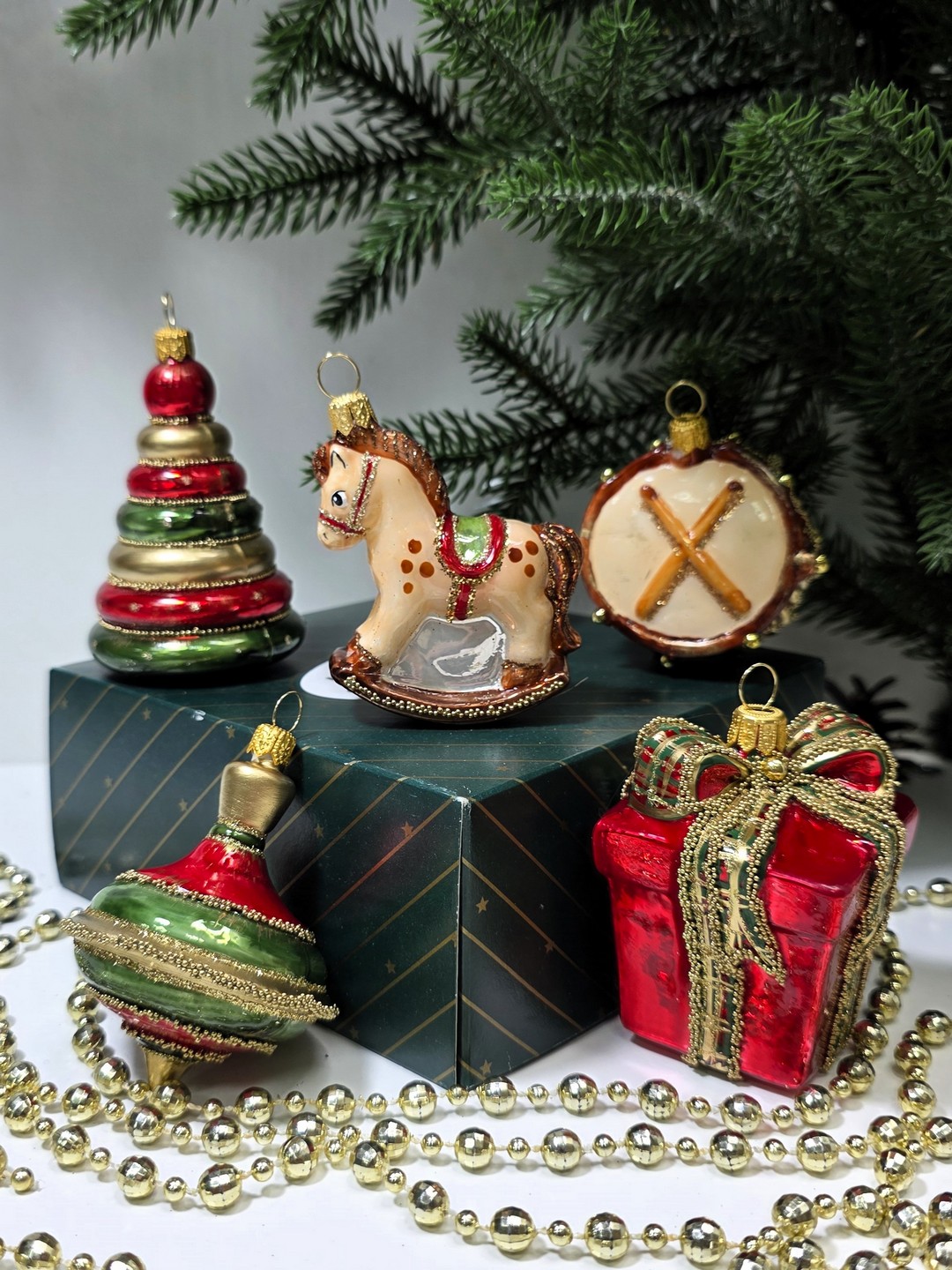 фото Набор елочных игрушек Детский с лошадкой