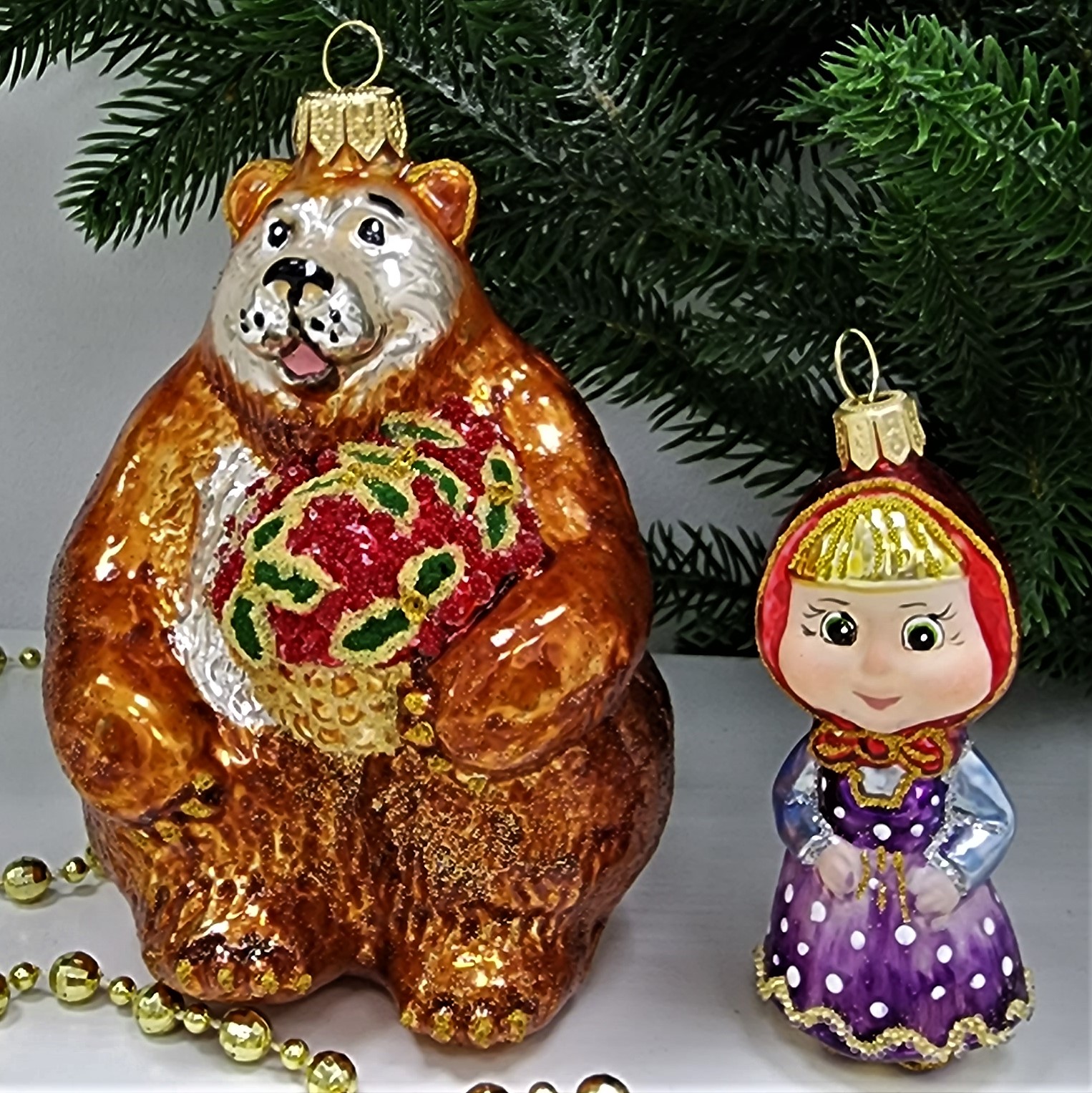 фото Набор ёлочных игрушек Маша и медведь