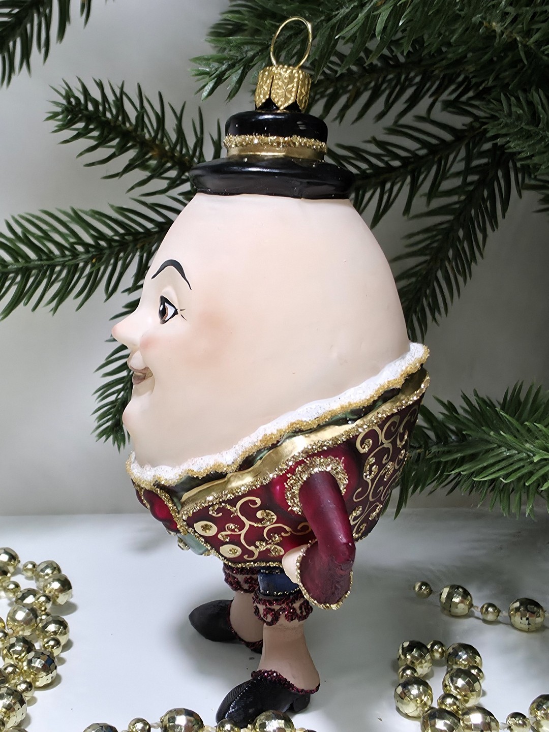 фото Стеклянная елочная игрушка Шалтай Болтай