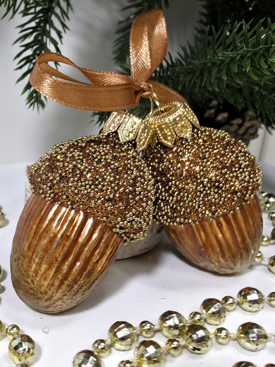 фото Набор ёлочных игрушек Два желудя