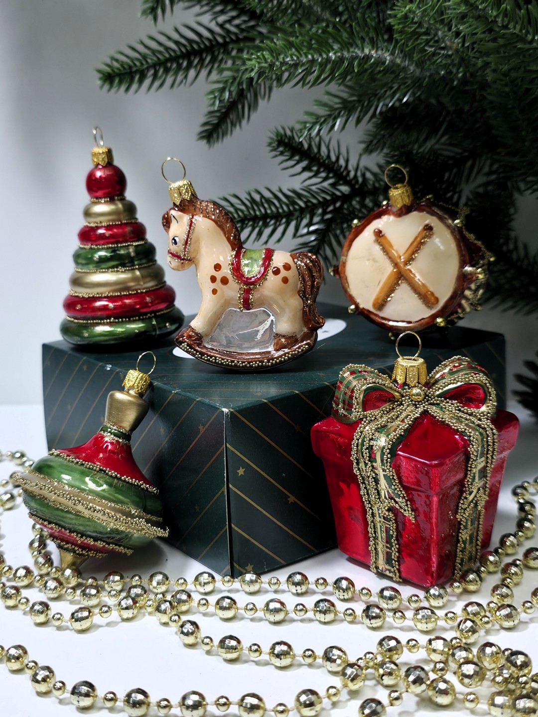 фото Набор елочных игрушек Детский с лошадкой