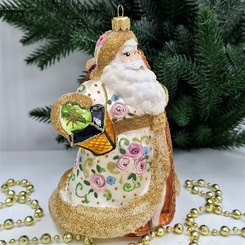 фото Стеклянная елочная игрушка Дед Мороз Версаль