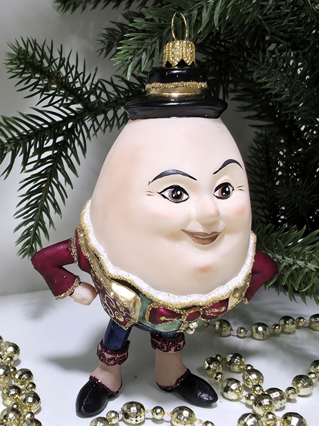 фото Стеклянная елочная игрушка Шалтай Болтай