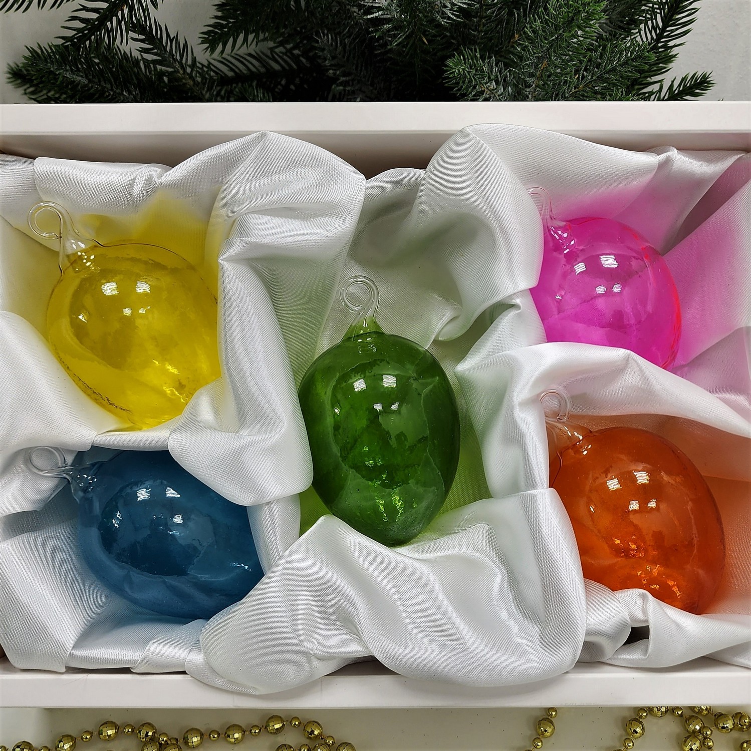 фото Набор ёлочных игрушек Пасхальные яйца прозрачные