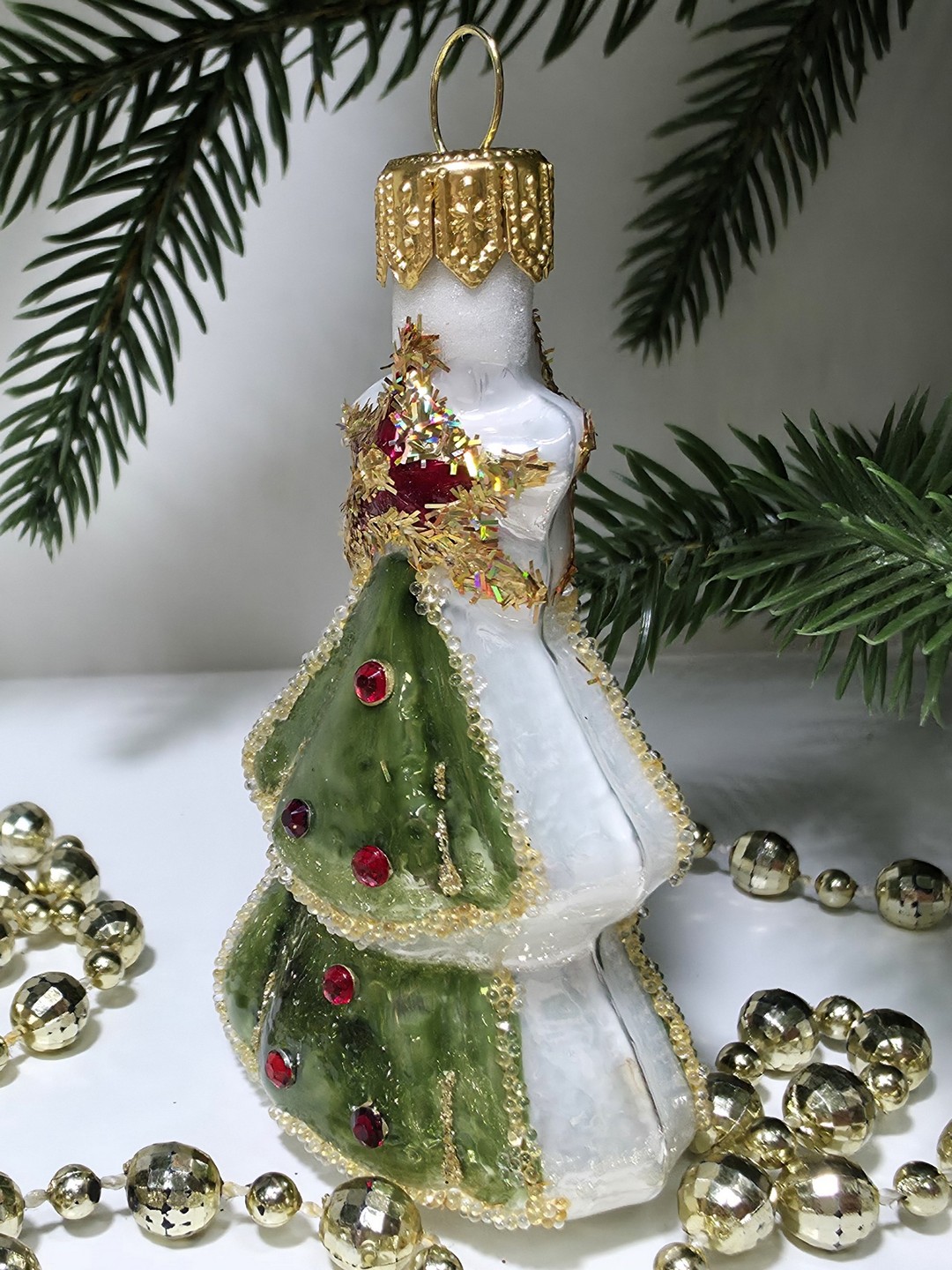 фото Стеклянная елочная игрушка Елочка