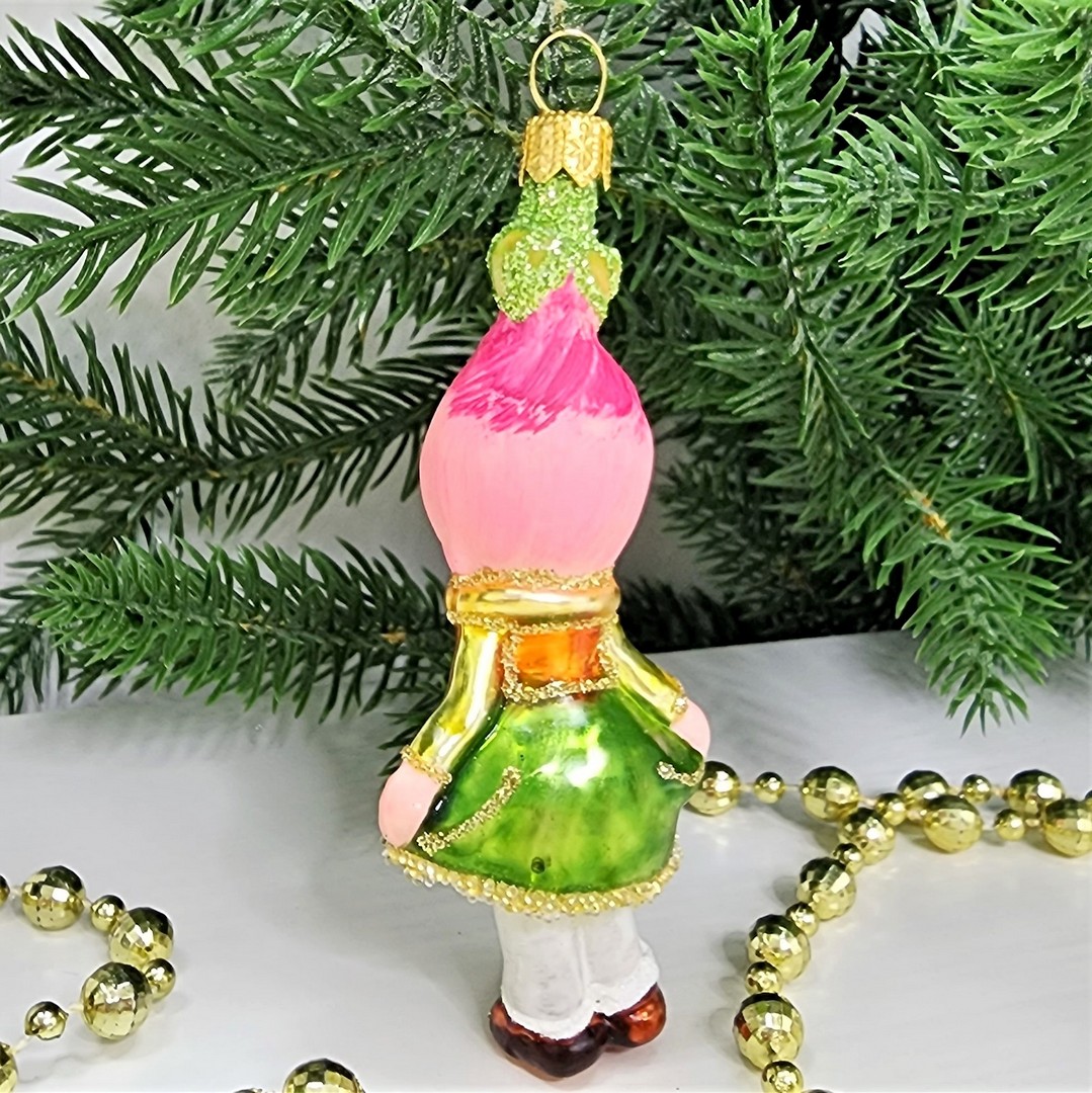 фото Стеклянная елочная игрушка Редиска