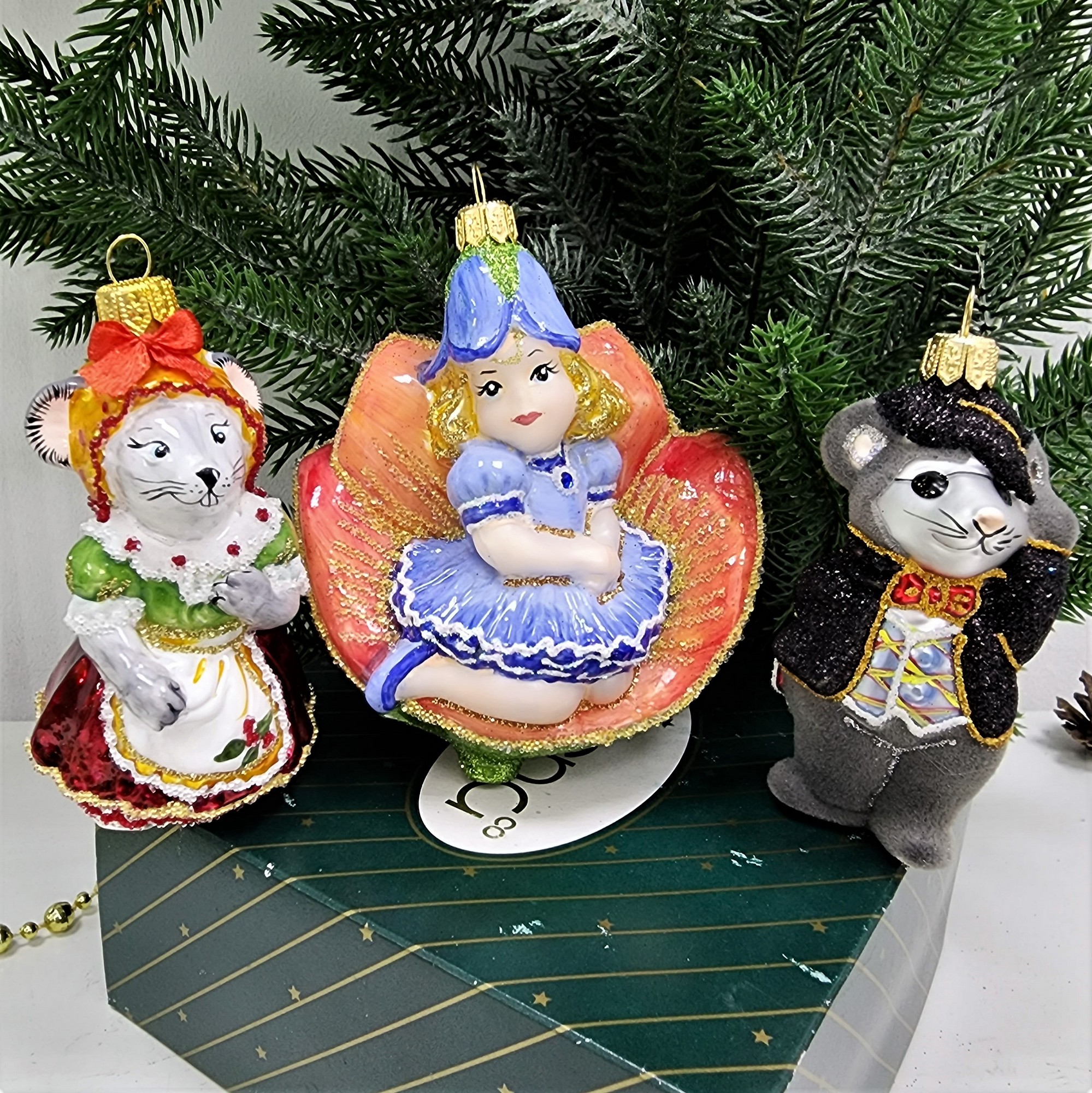 фото Набор ёлочных игрушек Дюймовочка, мышка хозяйка и крот