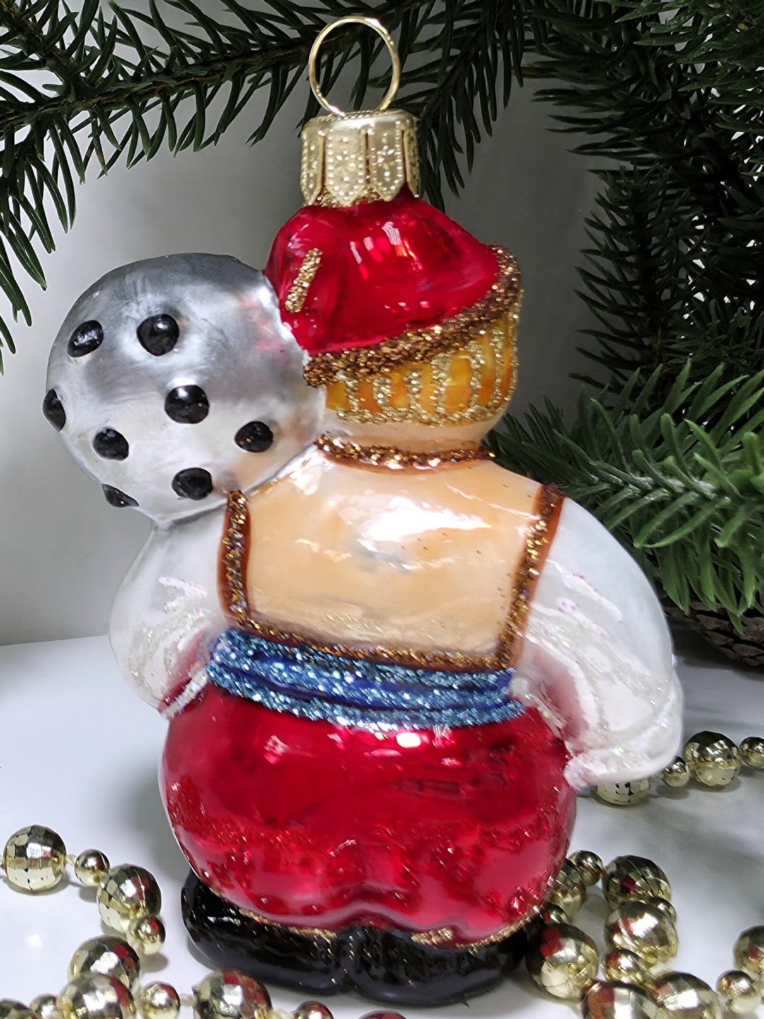 фото Стеклянная елочная игрушка Богатырь