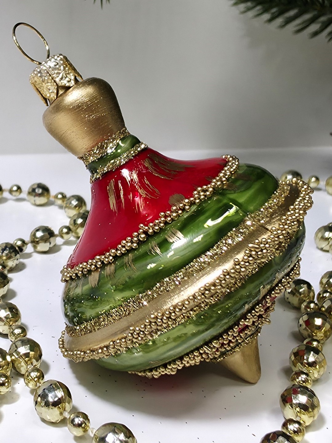 фото Стеклянная елочная игрушка Юла