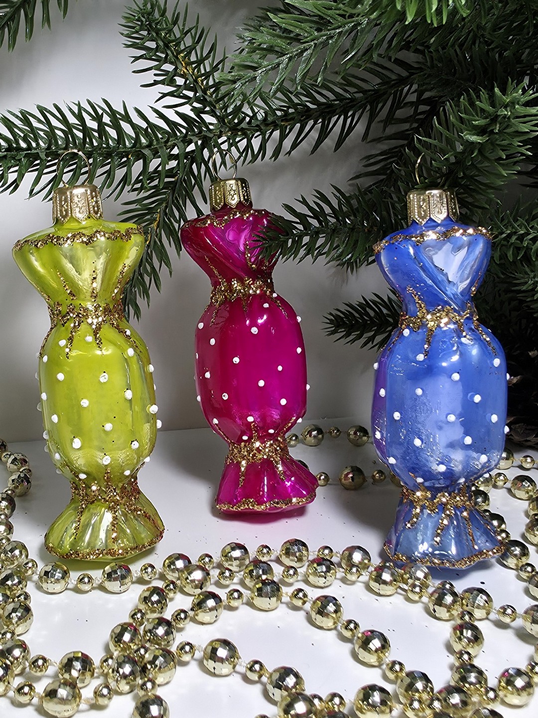 фото Набор ёлочных игрушек Три конфеты