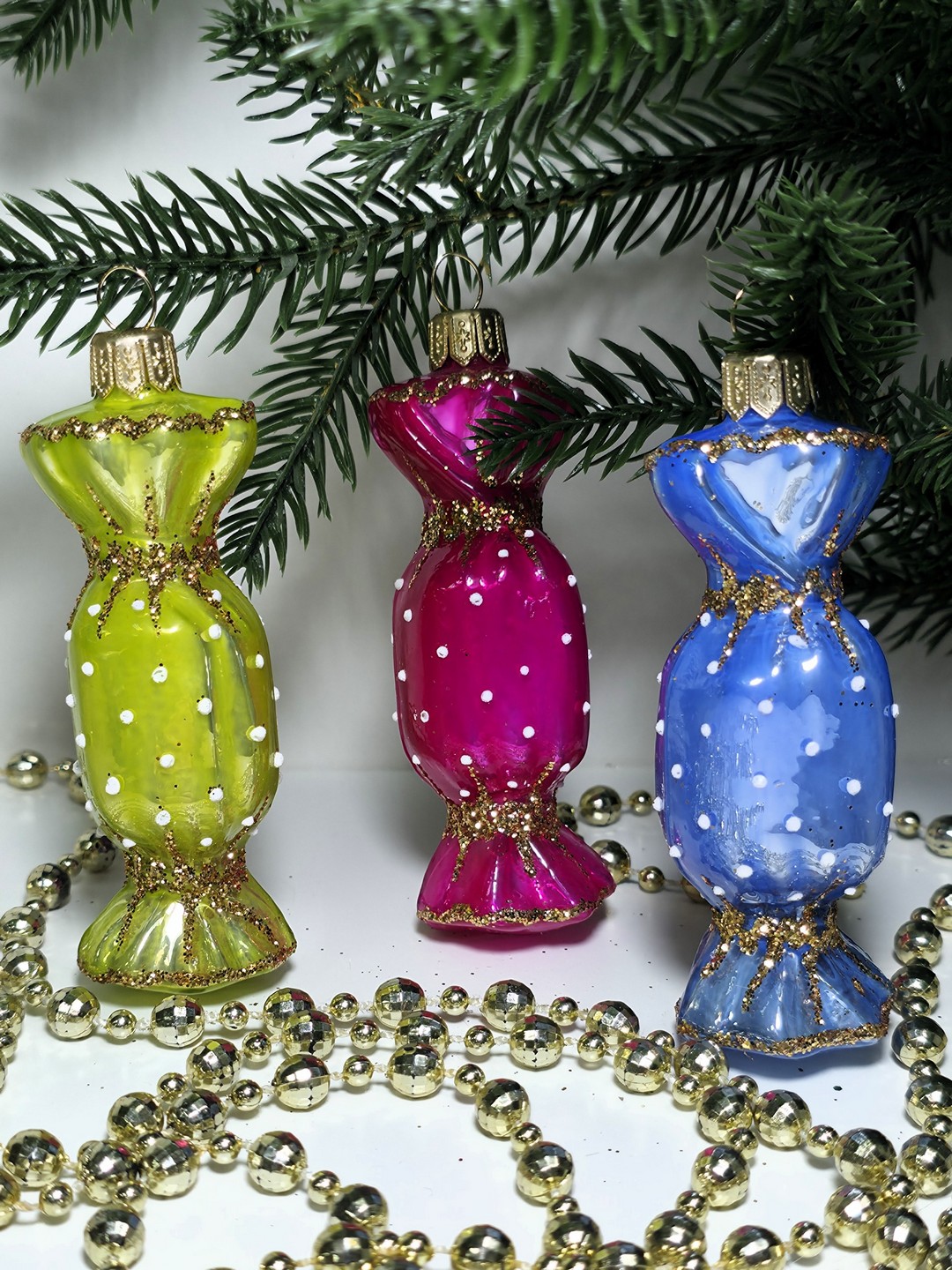 фото Набор ёлочных игрушек Три конфеты